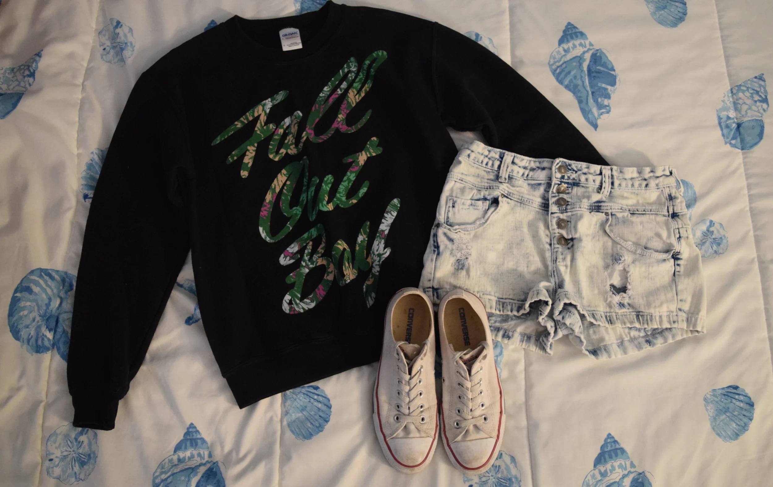 Shirt. Shorts. Sneakers.&nbsp;