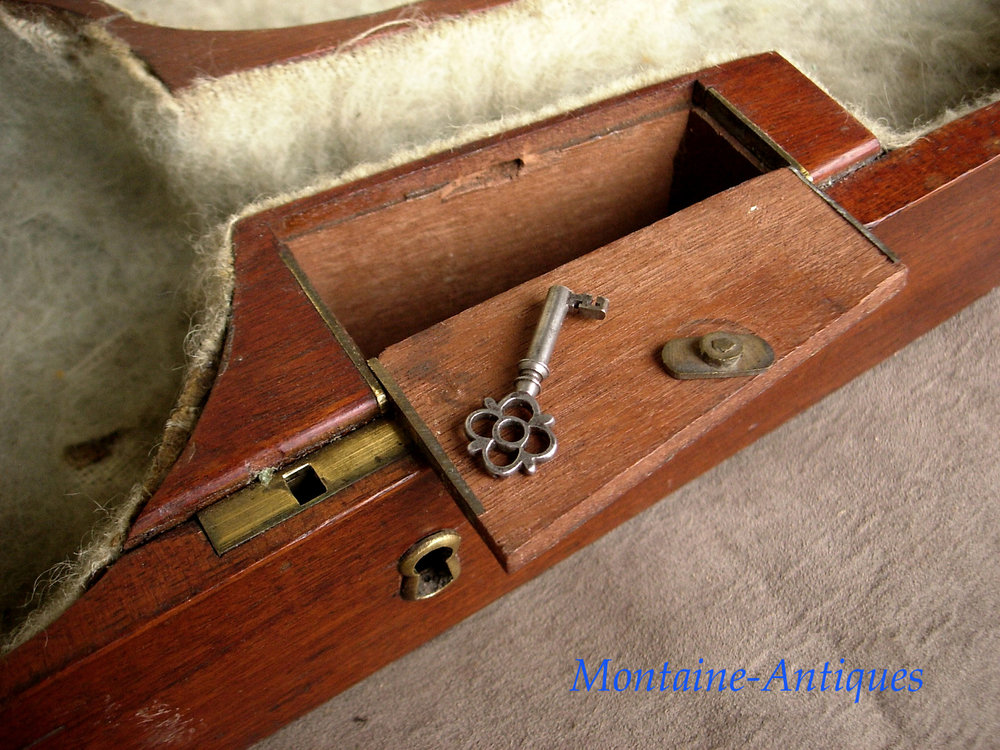 huh defile Bevis Rare Georgian Mahogany Violin Case c. 1820 — Montaine-Antiques