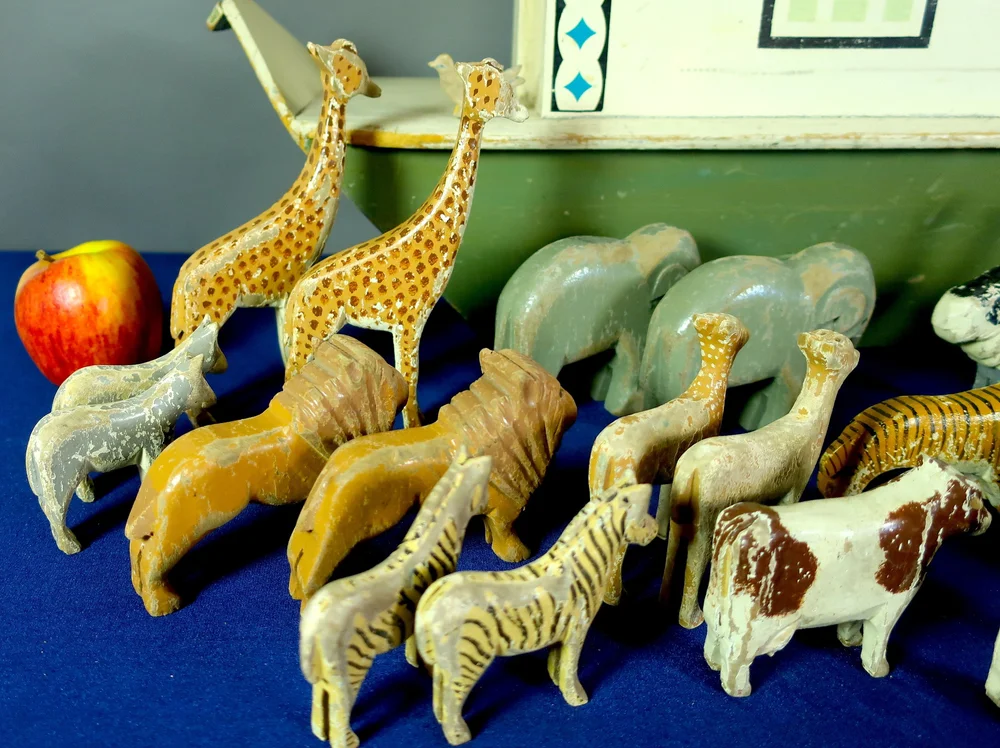 Rare Enormous Antique German Noah's Ark c., 1900 — Montaine-Antiques
