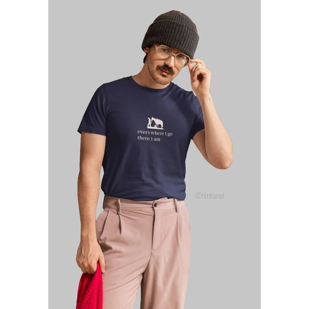Everywhere I Go Navy Unisex Mindset Motivational Reminder T-shirt