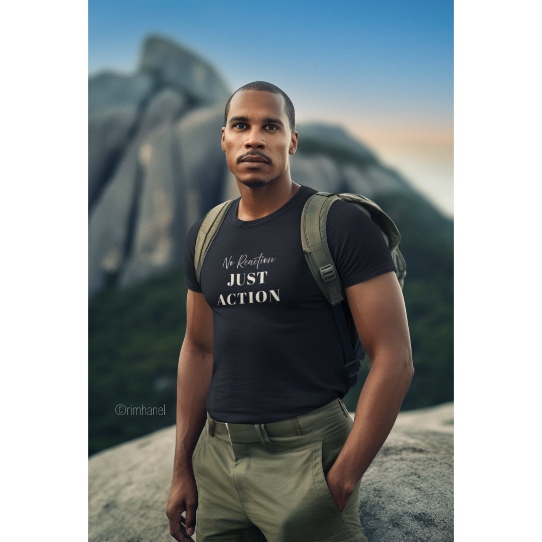 Just Action Mindset Reminder Motivational Black Everyday Essential T-shirt