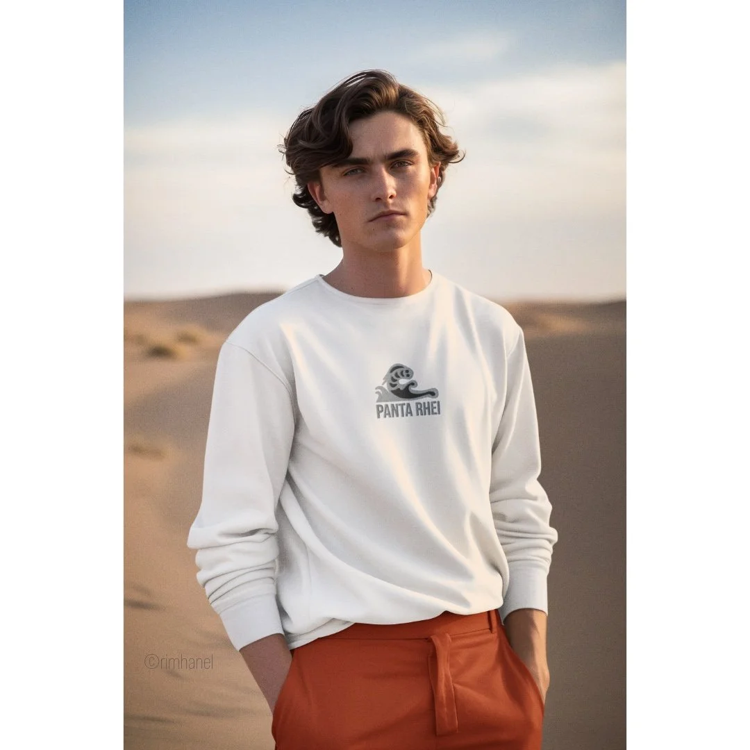 Panta Rhei White Unisex Everyday Comfy Sweatshirt