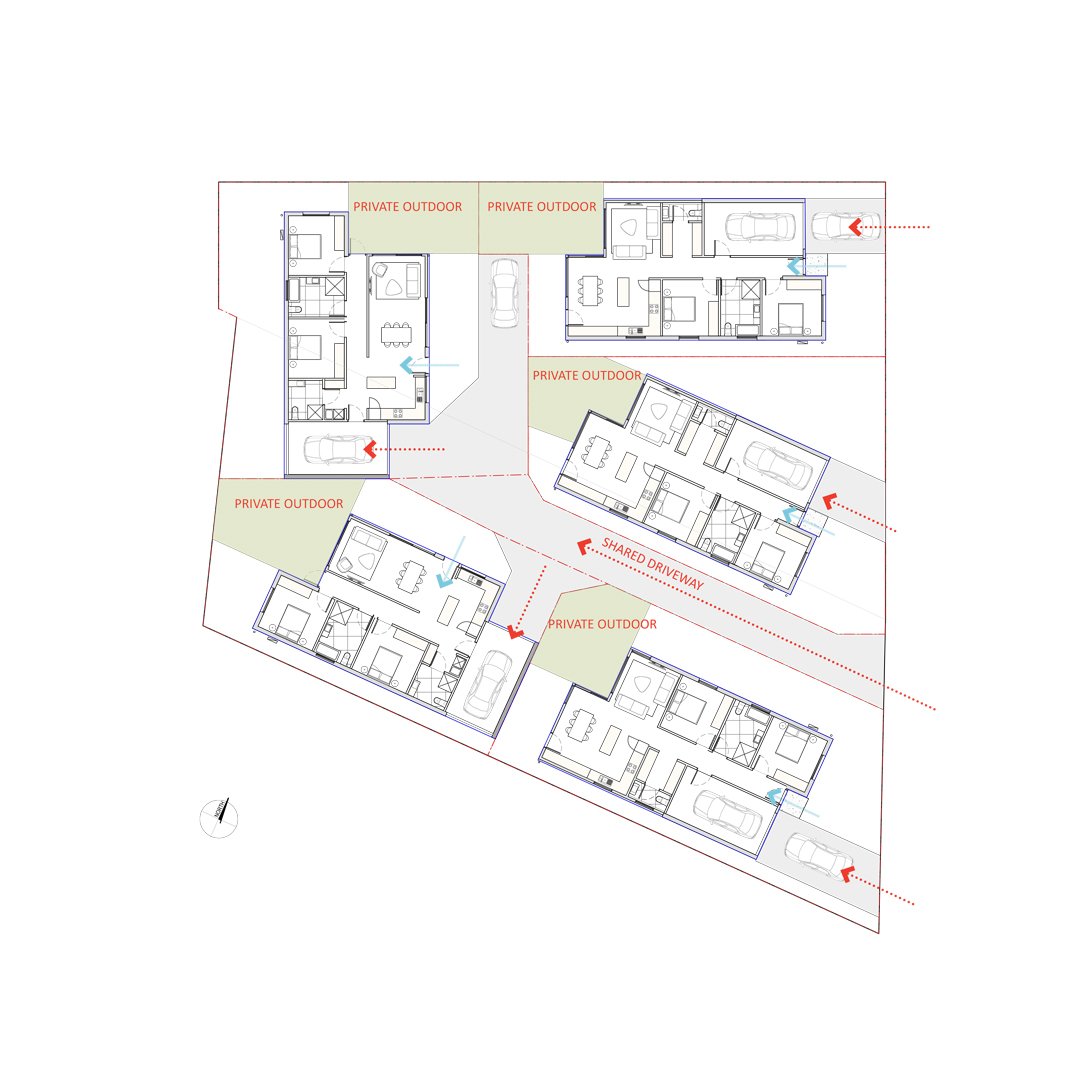 social housing. site plan. 