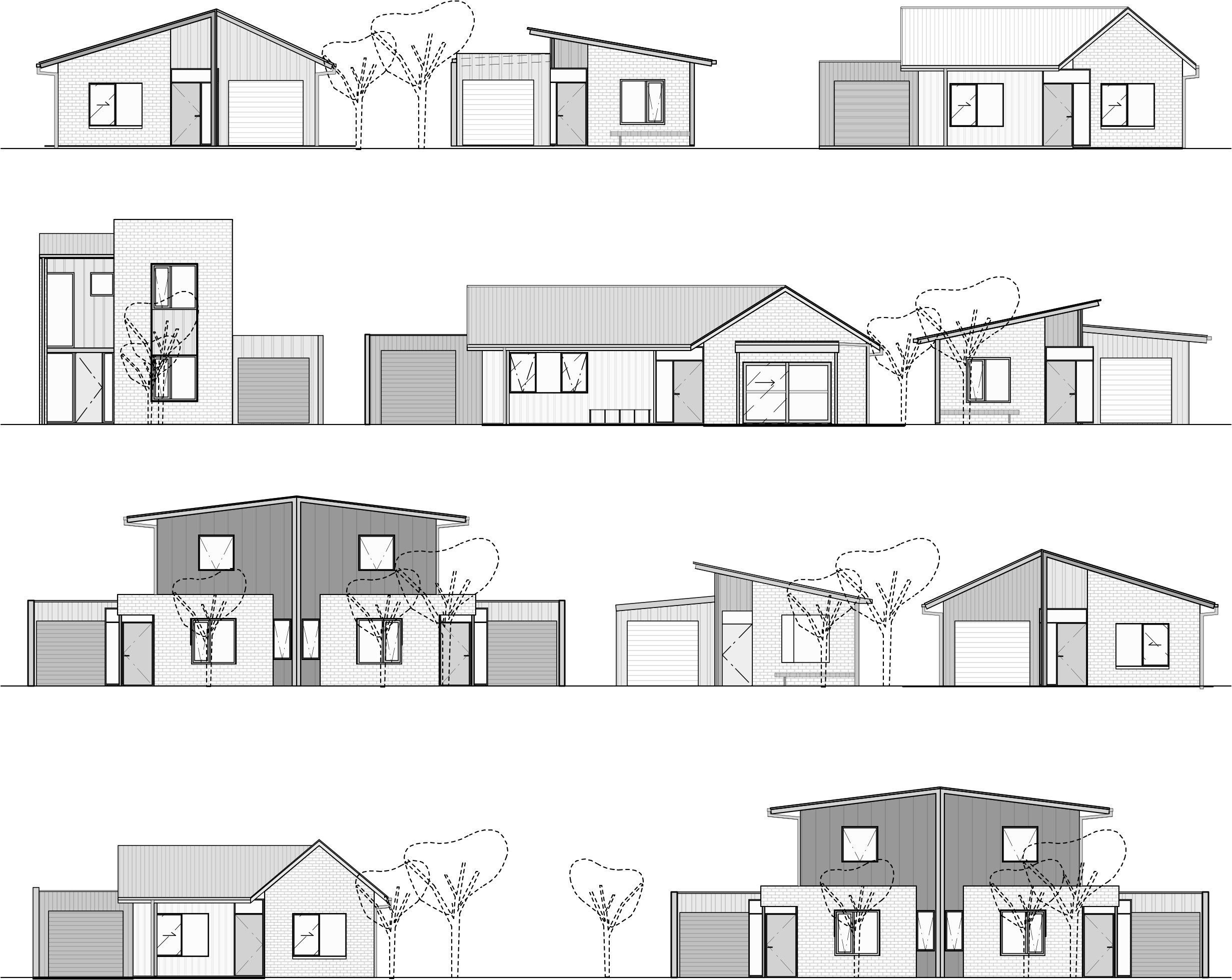social housing. elevations