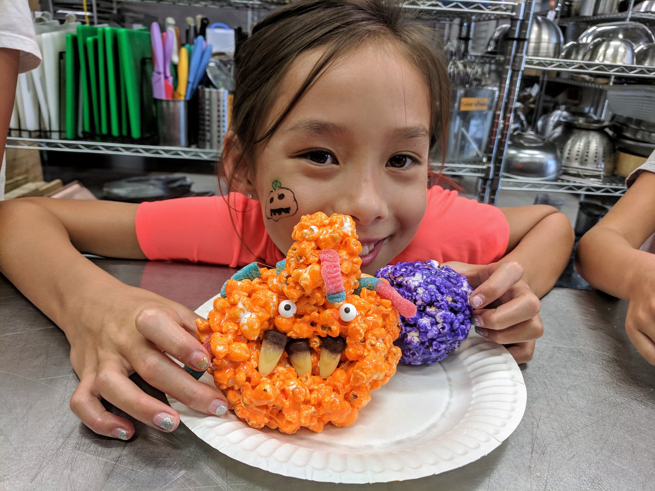 Kids Make Monster Popcorn Balls