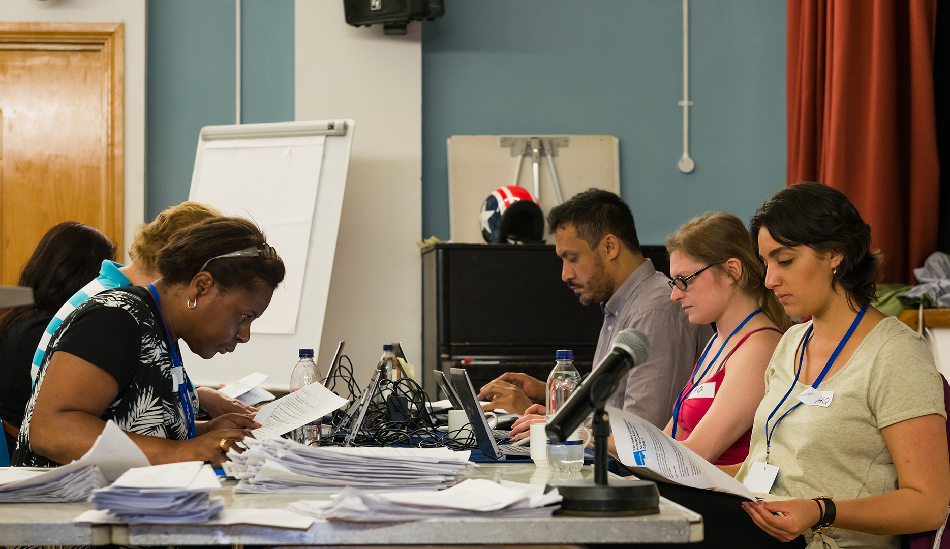 Between 10pm and 2am, data entry volunteers record ed the results of surveys with about 70 people sleeping rough who were interviewed by volunteers on Monday 11 July.