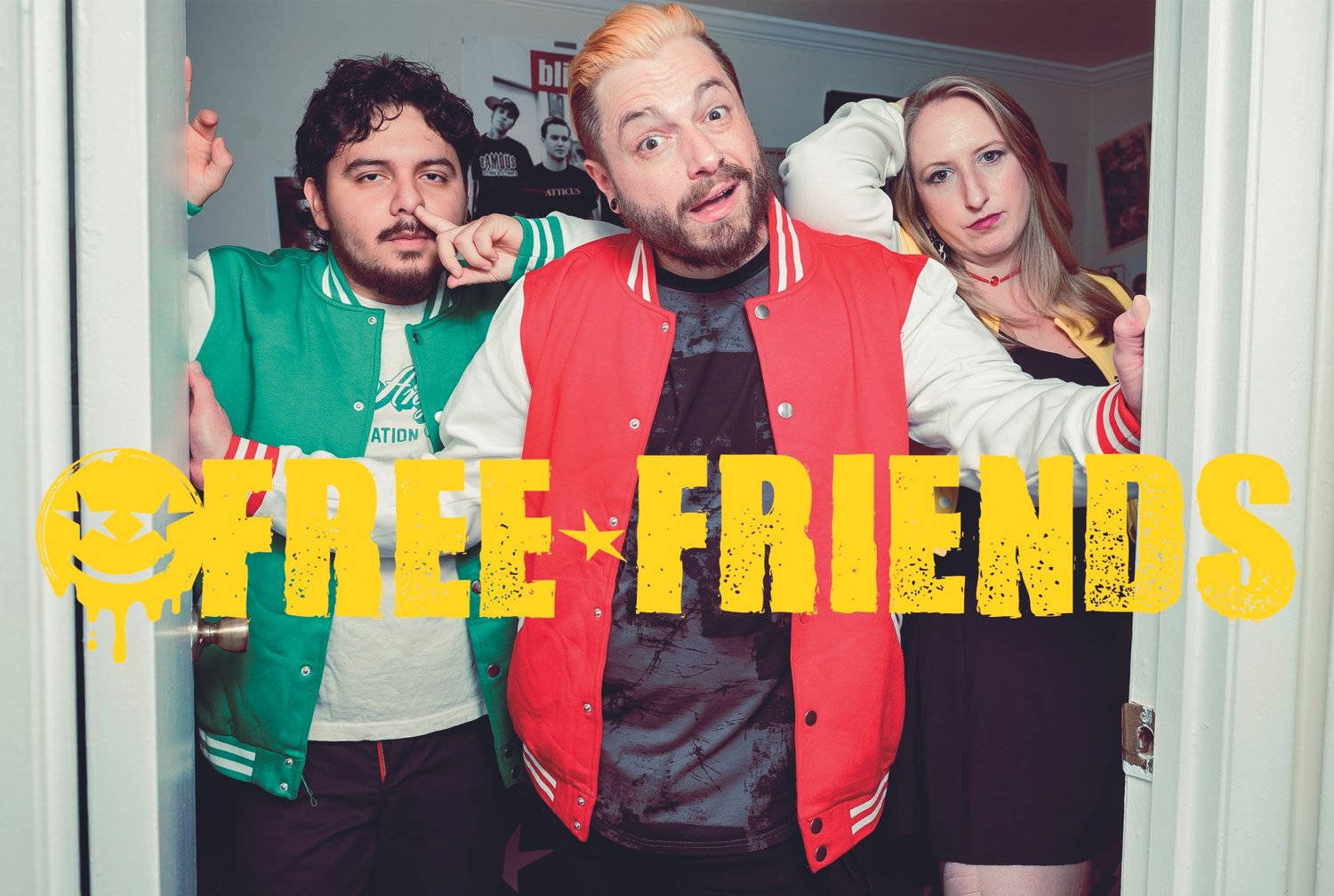 Free Friends merch table and apparel