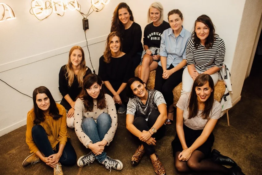 Group photo from one of the events I attended where we showed our portfolios and gave critique and advice to each other. Photo by Olga Moreira