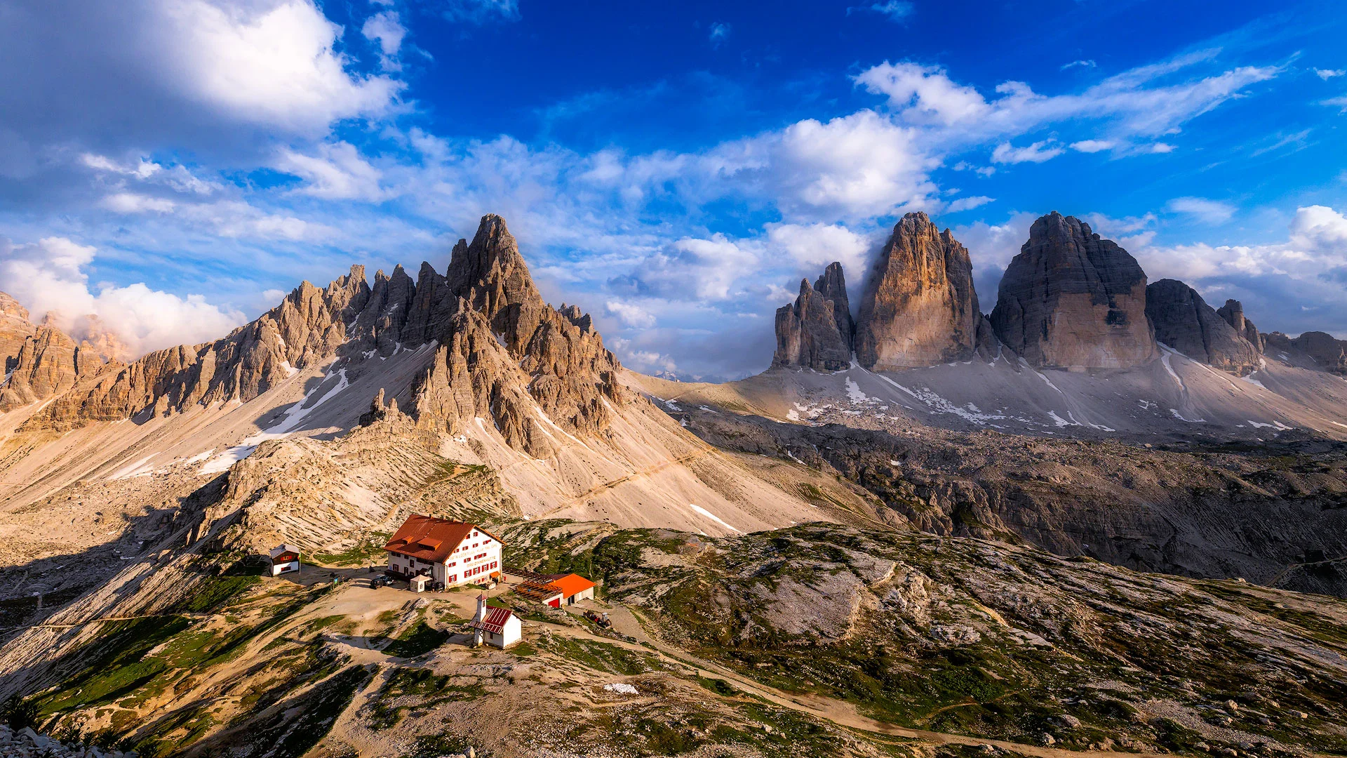 De berghut en de Tre Cime di Lavaredo