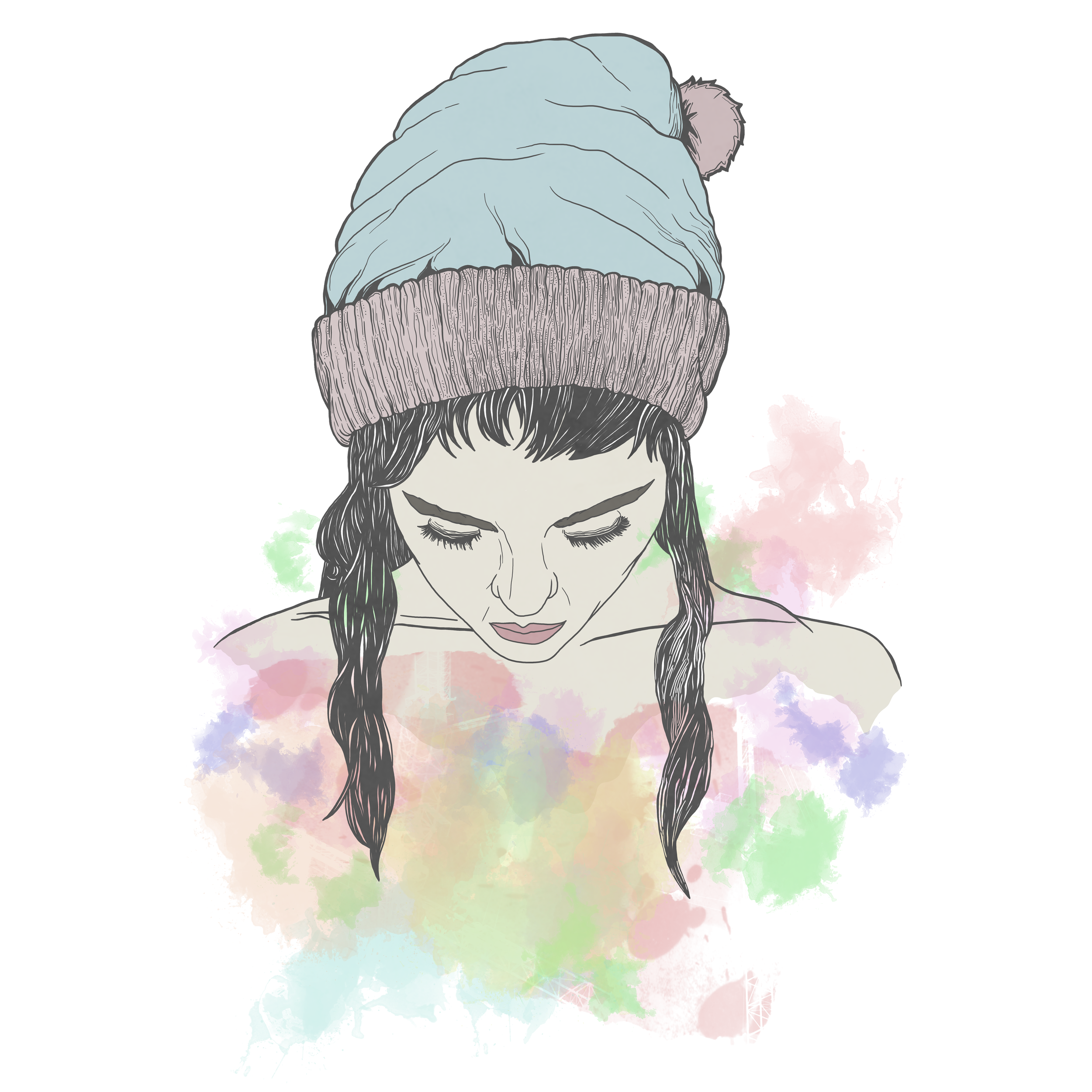 Girl and Watercolor