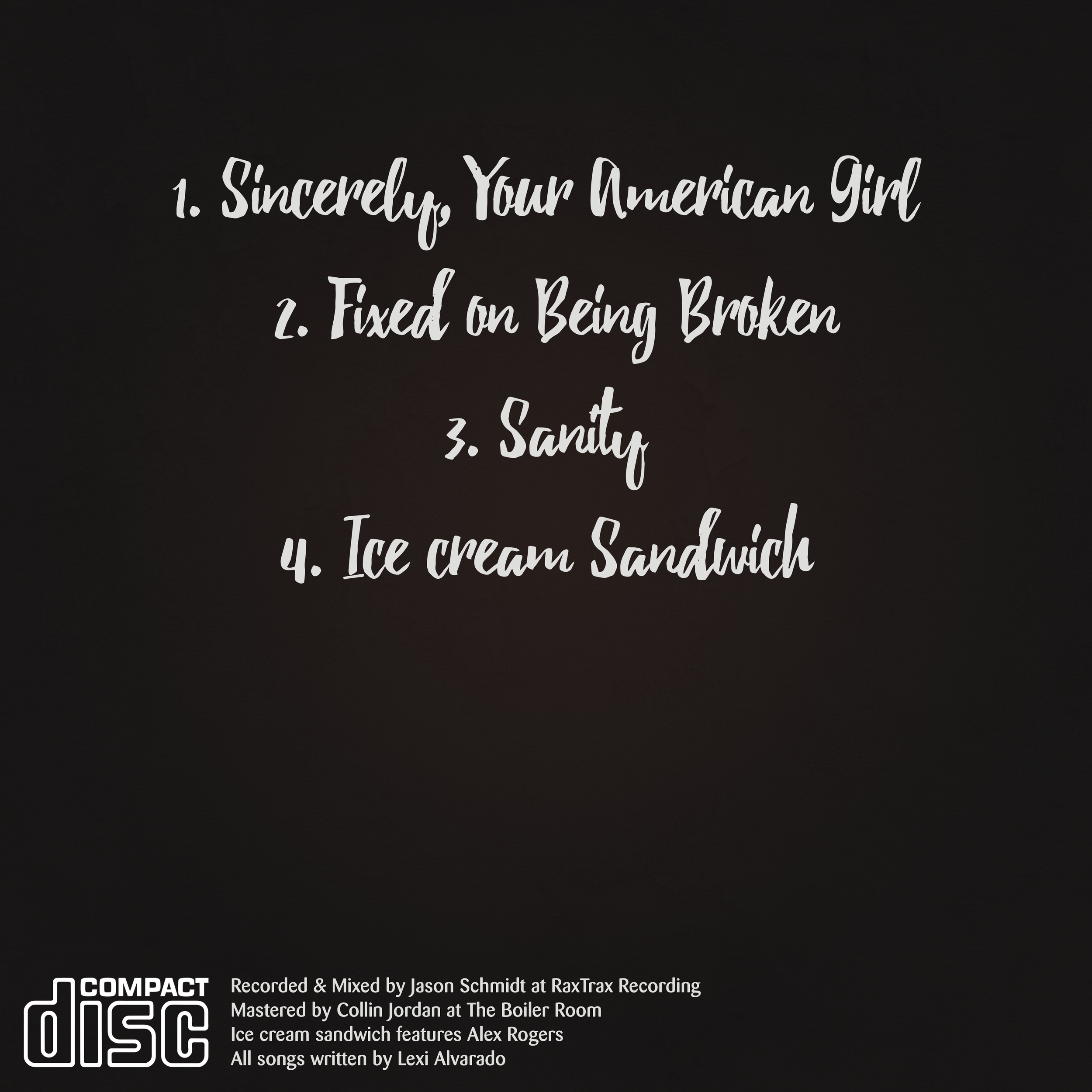 The Art Of Feeling Sorry // Lexi Alvarado - Back Cover
