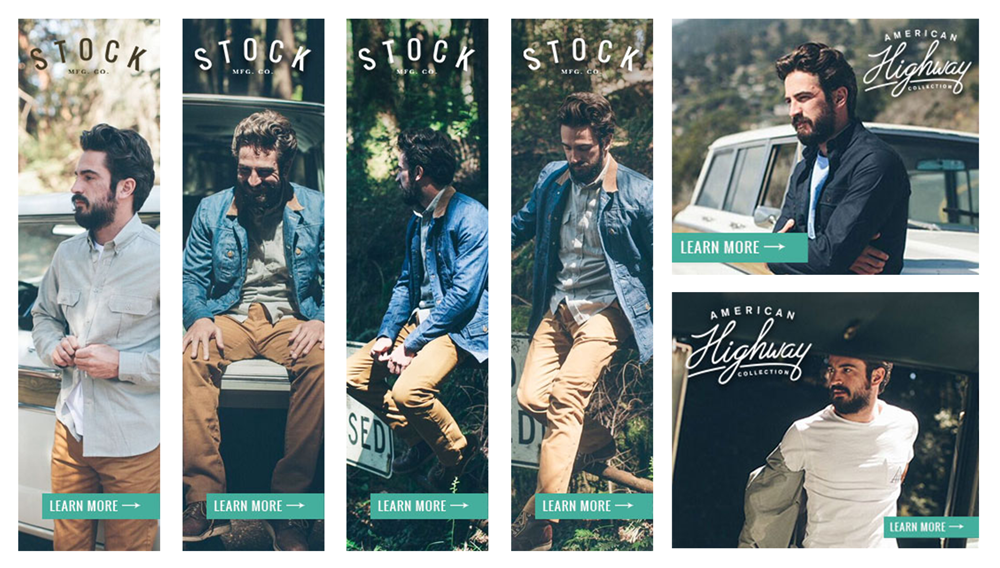 Various Sized Carousel Ads for Social Media Ad Campaign