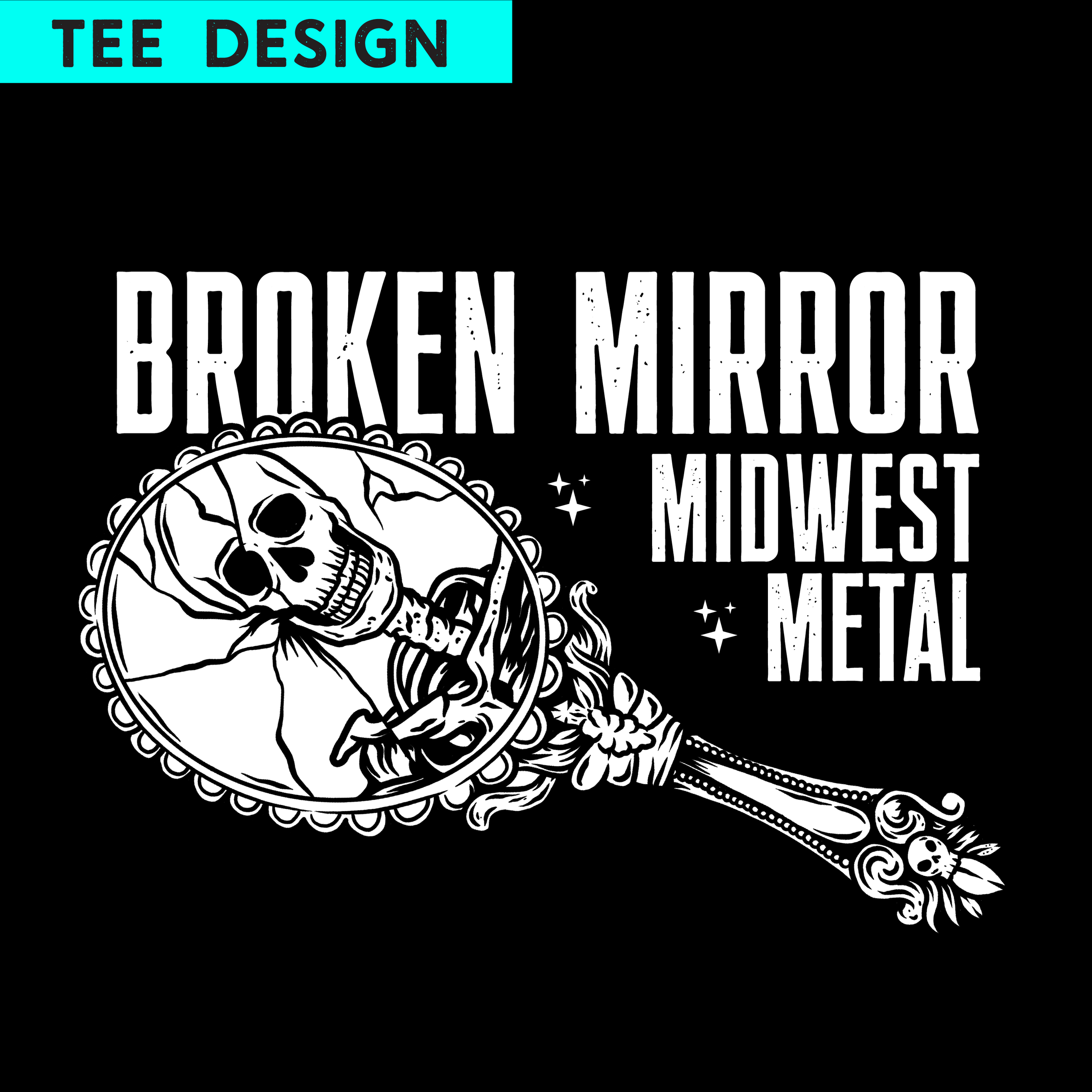 Broken Mirror Skeleton Custom Design