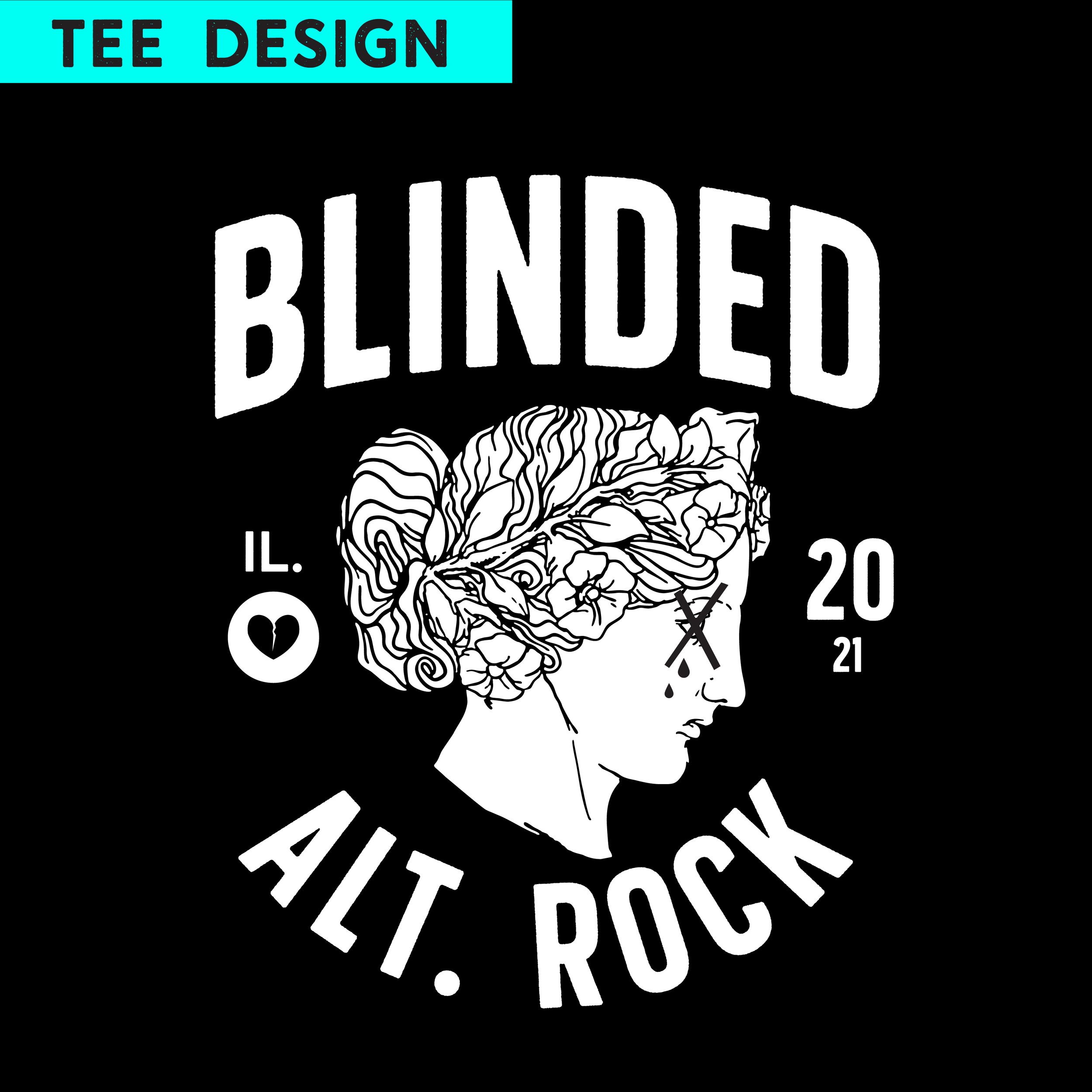 Blinded Alt Rock Custom Tee Design