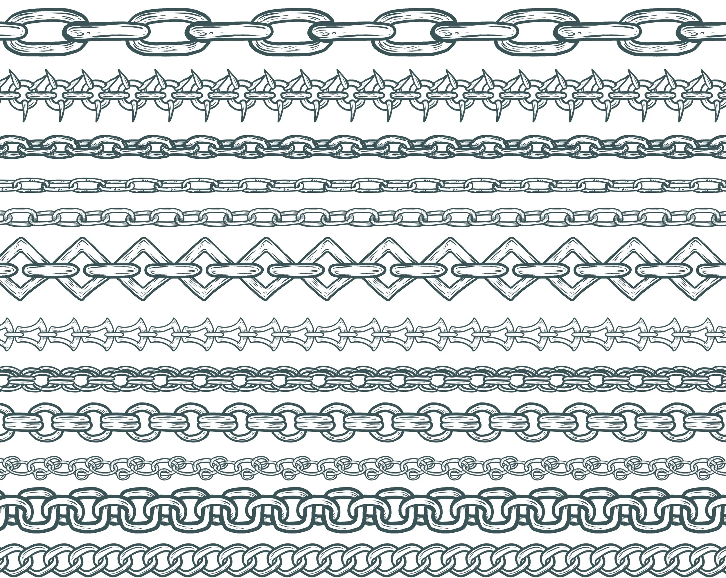 Hand Drawn Chain Brushset for Photoshop