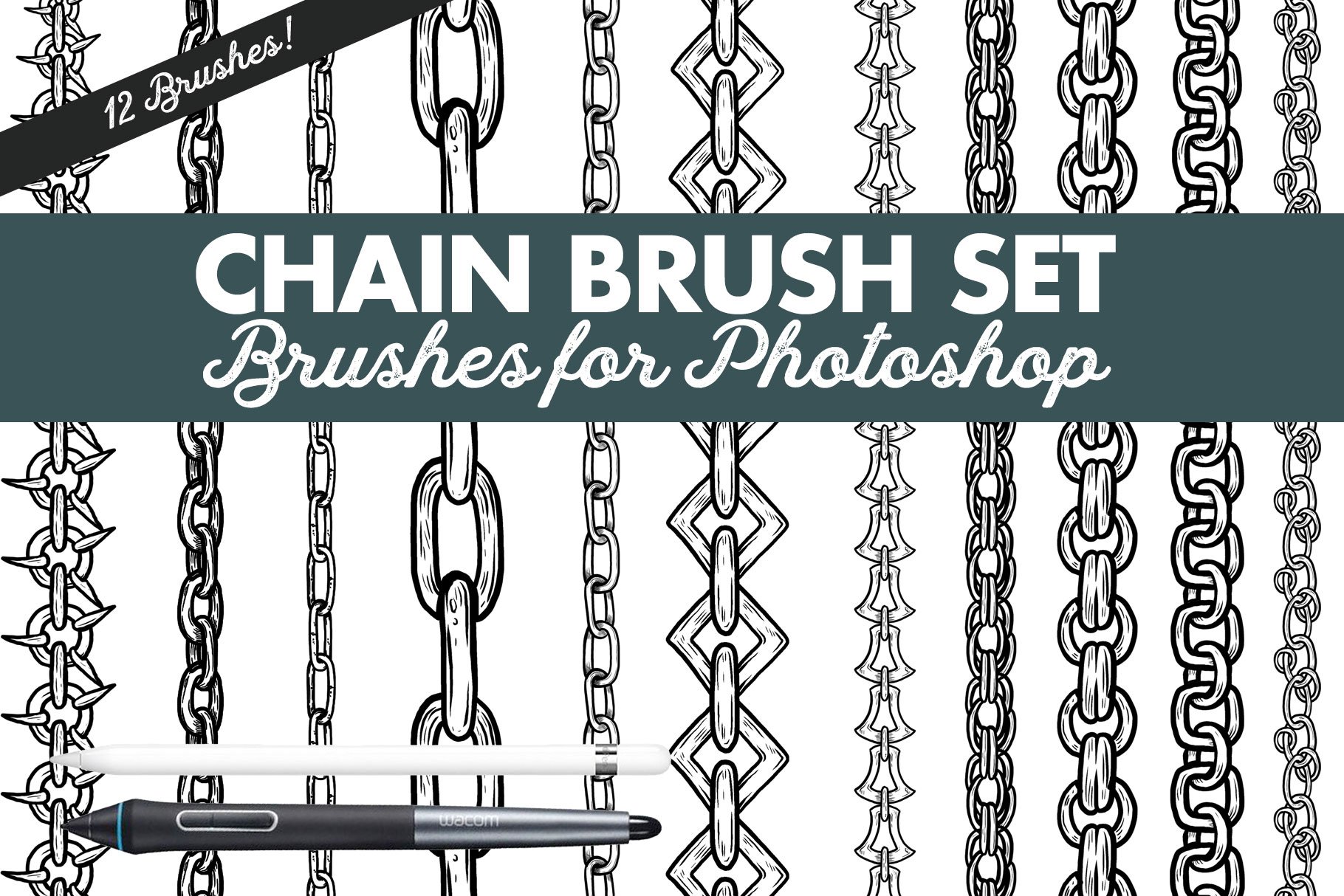 Hand Drawn Chain Brushset for Photoshop