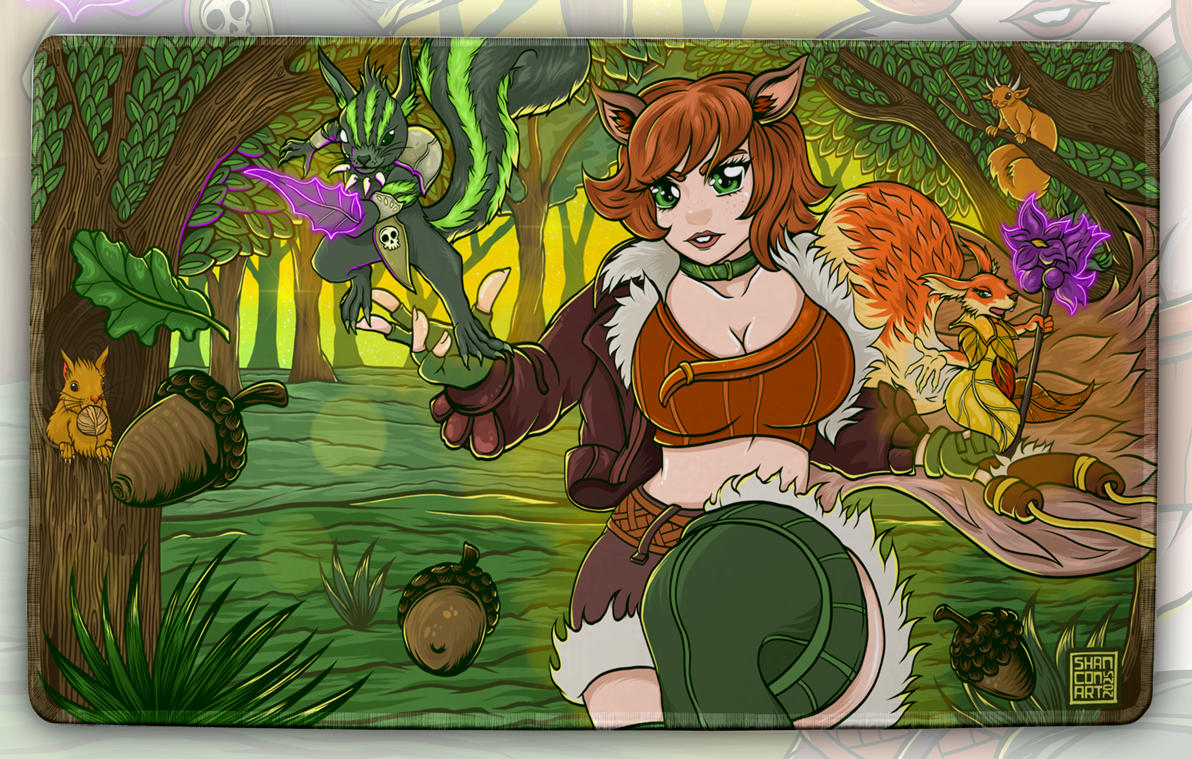 Squirrel Girl and Magic The Gathering Squirrels Playmat (Copy)