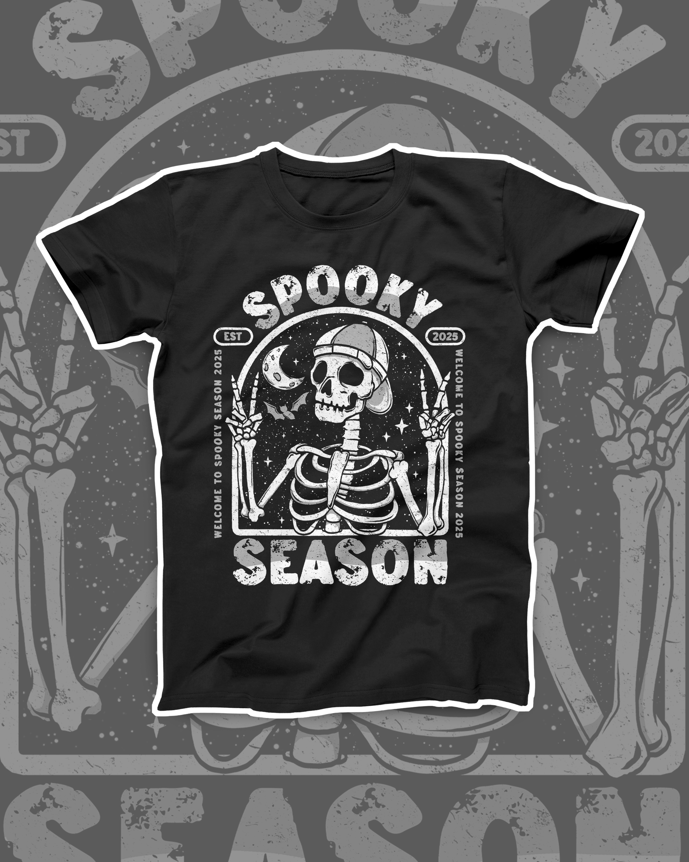 Spooky Season 2-Color Screenprinting Design