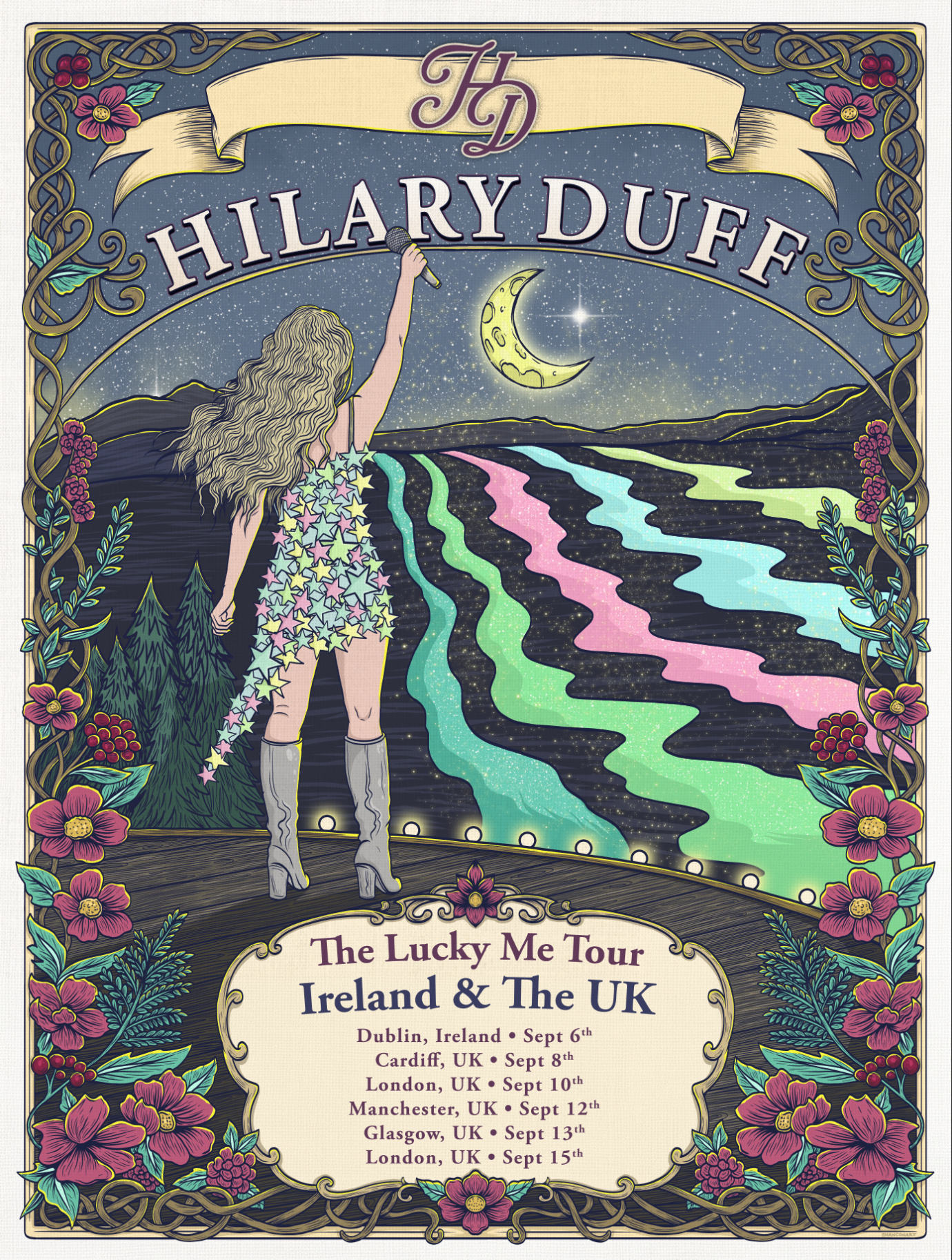 Hilary Duff The Lucky Me Tour Ireland & UK Poster