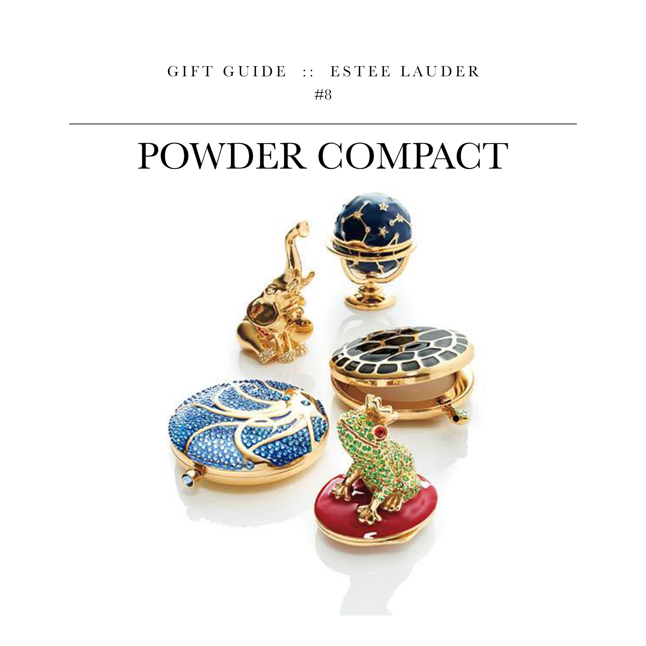 Powder Compact via Estee Lauder // They’re making a limited edition run of these – pretty cool. You’ll need to pair it with something else though – I suggest a fragrance.