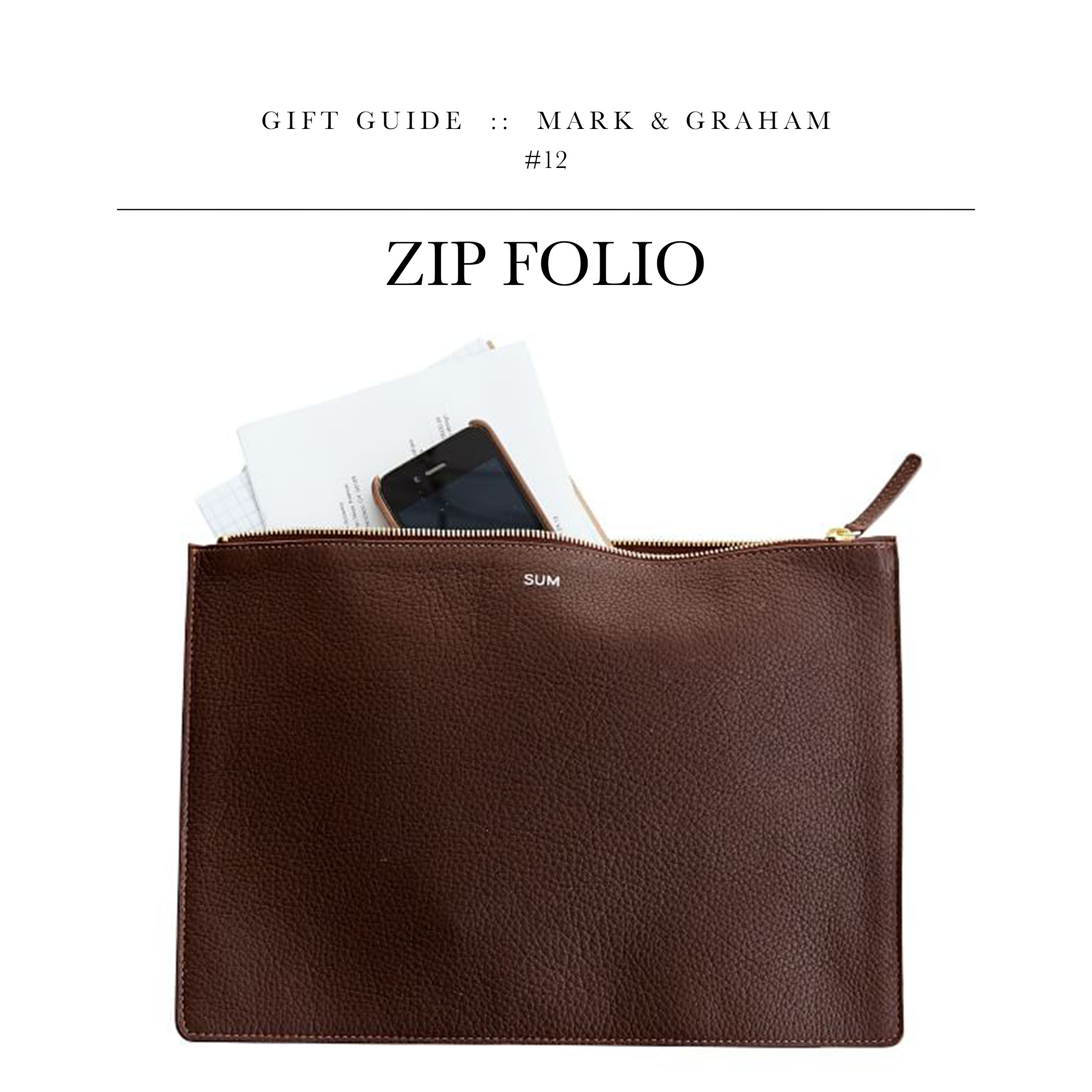 Zip Folio via Mark & Graham // Another practical gift for the guy who has many “things.” I use one of these when I travel to keep my headphones, charger, notebook, calendar, and other random junk I probably will never need.