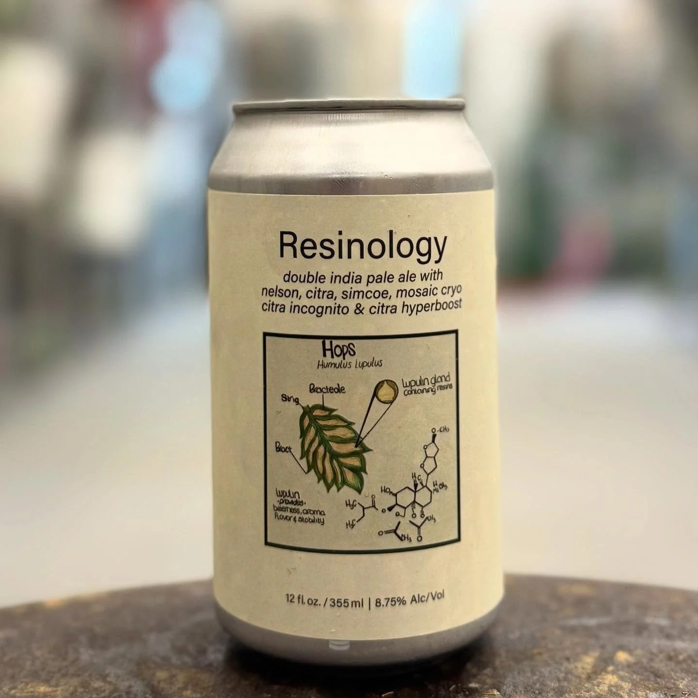 **DOUBLE RELEASE**

RESINOLOGY is a West Coast Double IPA with Nelson, Citra, Mosaic Cryo, Simcoe, Citra Incognito &amp; Citra Hyperboost. We put the most hops we&rsquo;ve ever used into this beer to give a delightful and balanced hop profile that ab
