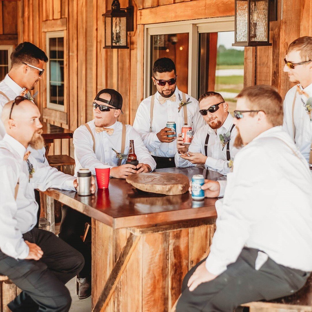 These handsome fellas sure make our patio look good! Photo by Treolo Photography

Our covered patio has tables and access to the kitchen area and can be used in so many great ways. 

#vintageviewbysue #lakeviewbysue #coveredpatio #barnweddingvenue #c