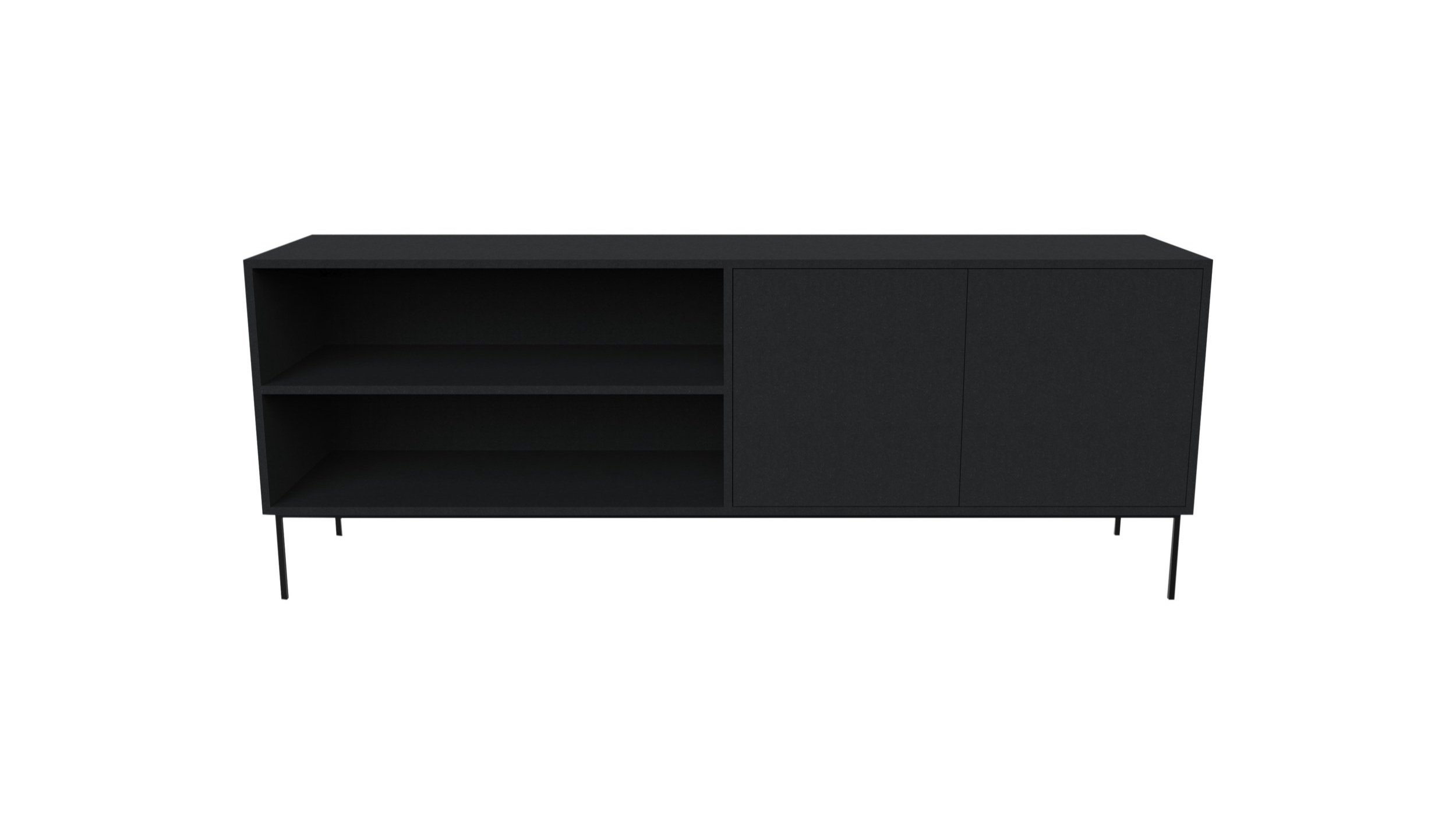 Rawside Credenza - Black Stained Oak