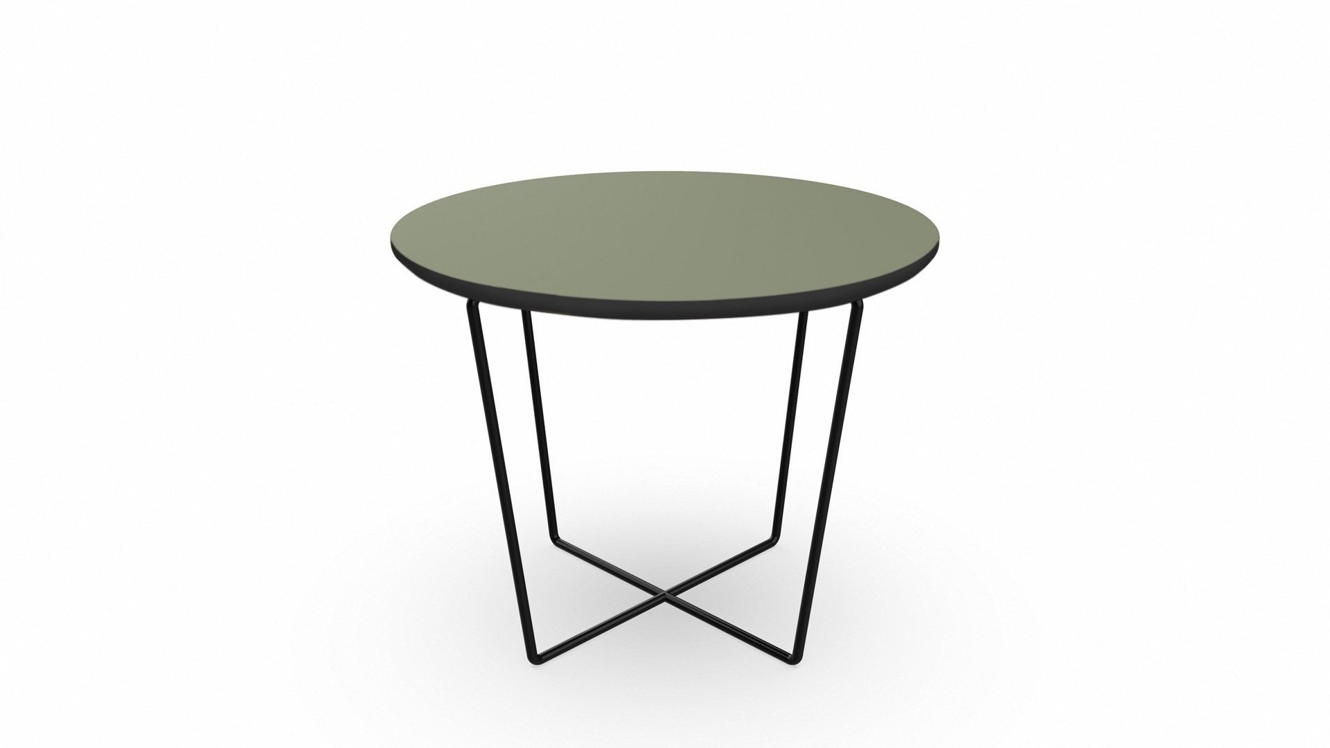 Rawside Wired Table - RAL 9005 - Olive
