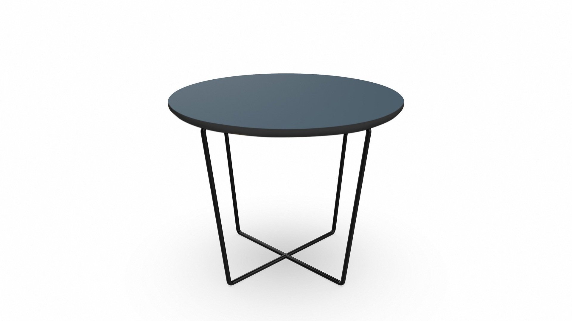 Rawside Wired Table - RAL 9005 - Smokey Blue