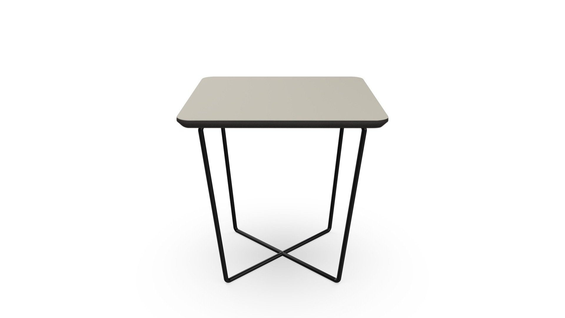 Rawside Wired Table - RAL 9005 - Pebble