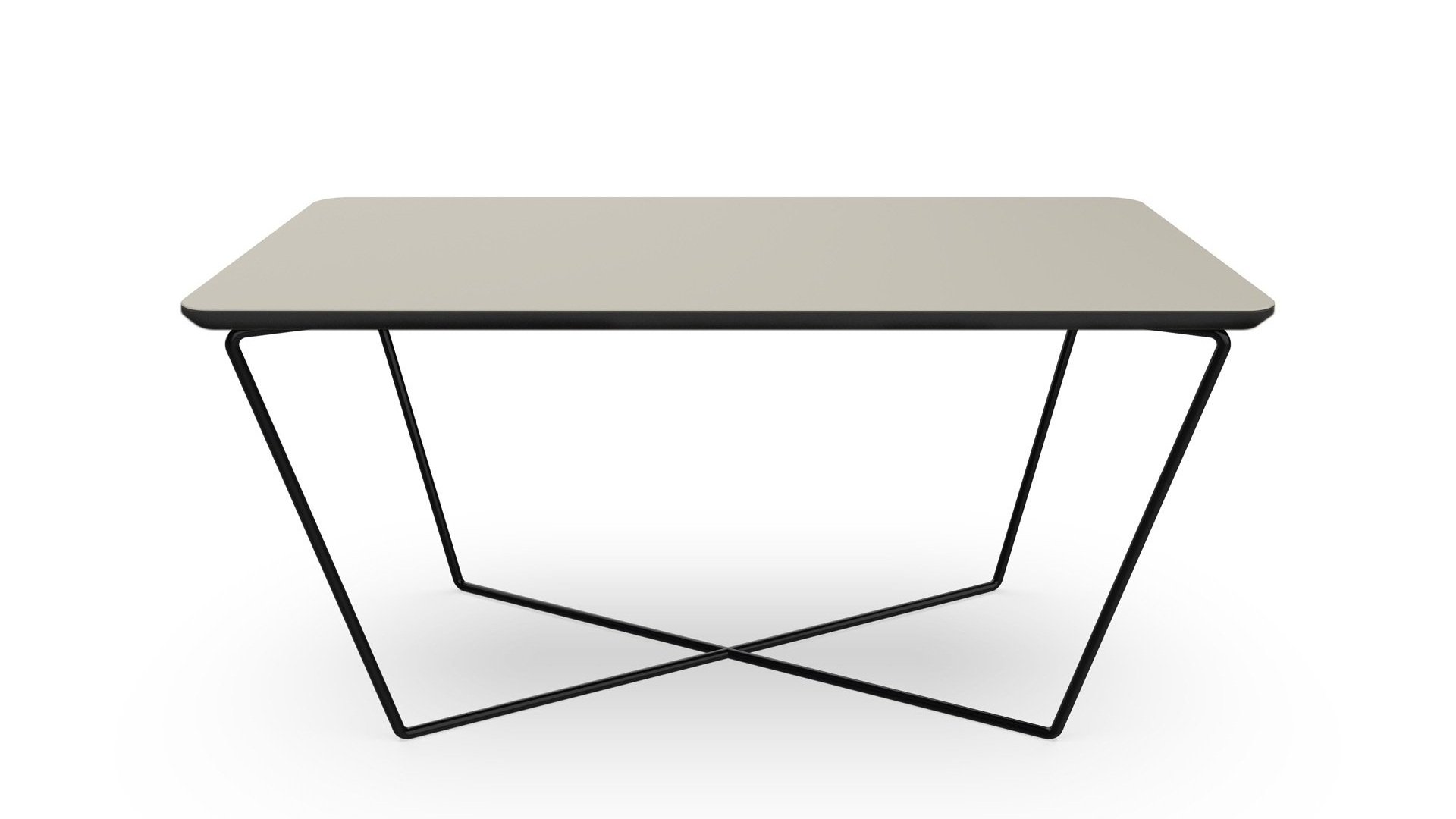 Rawside Wired Table - RAL 9005 - Pebble