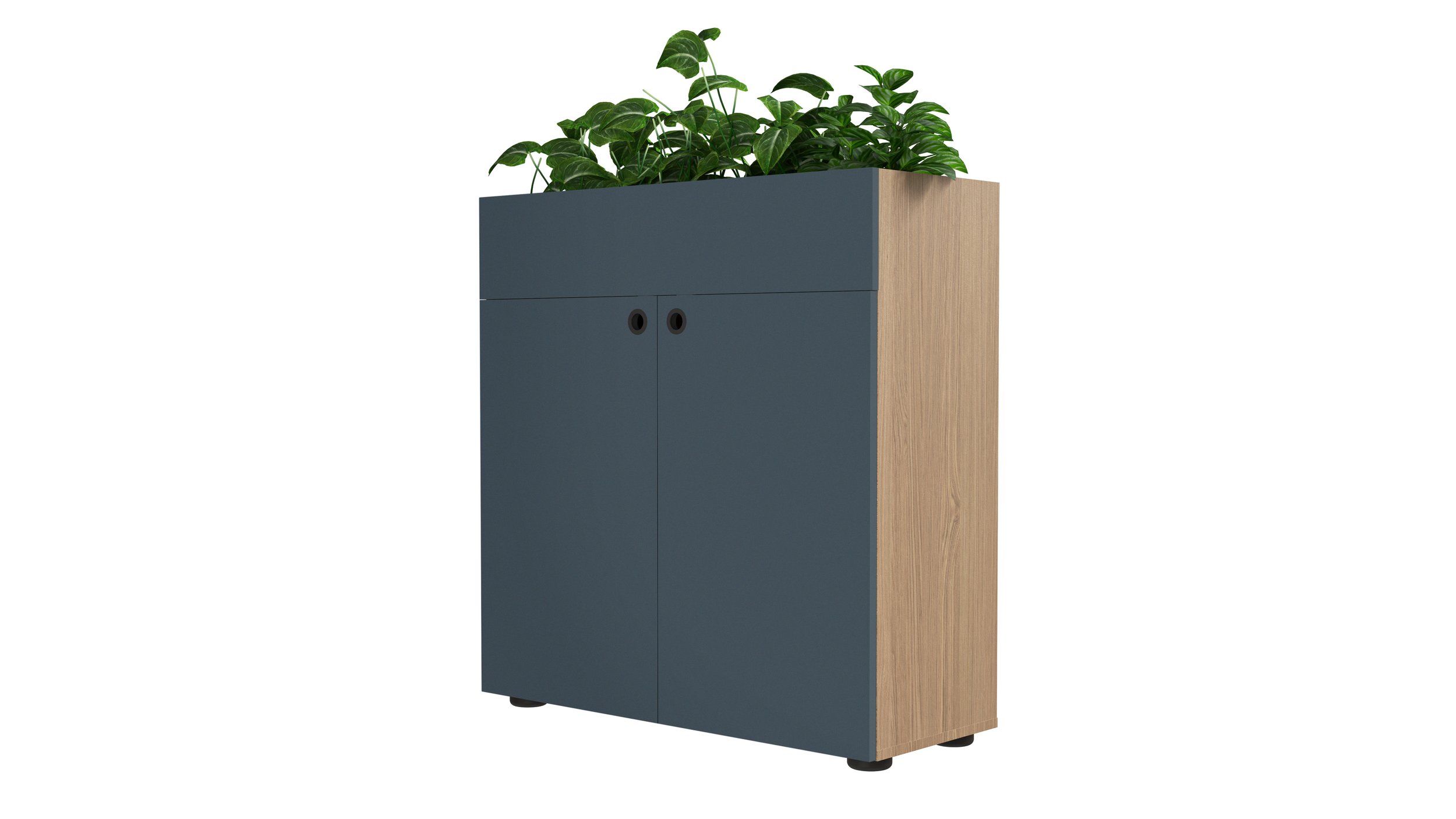 Rawside Work Storage with Planter - Smokey Blue