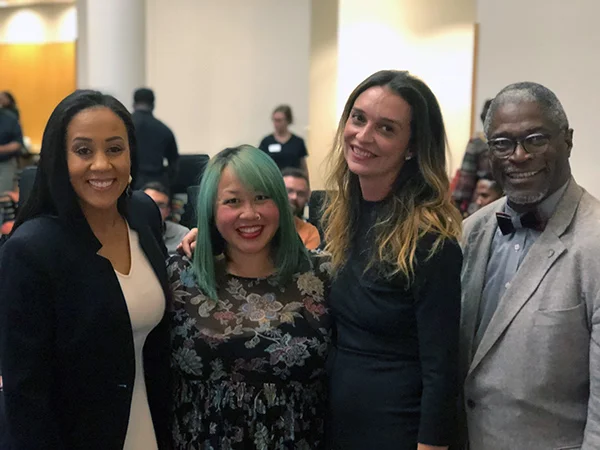 Pictured: Dia Wall, Pakou Her, Dr. Sarah Martin, Mayor Sly James