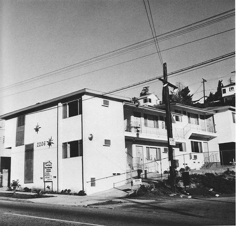 Edward Ruscha, "2206 Echo Park Ave.," from Some Los Angeles Apartments , 1965