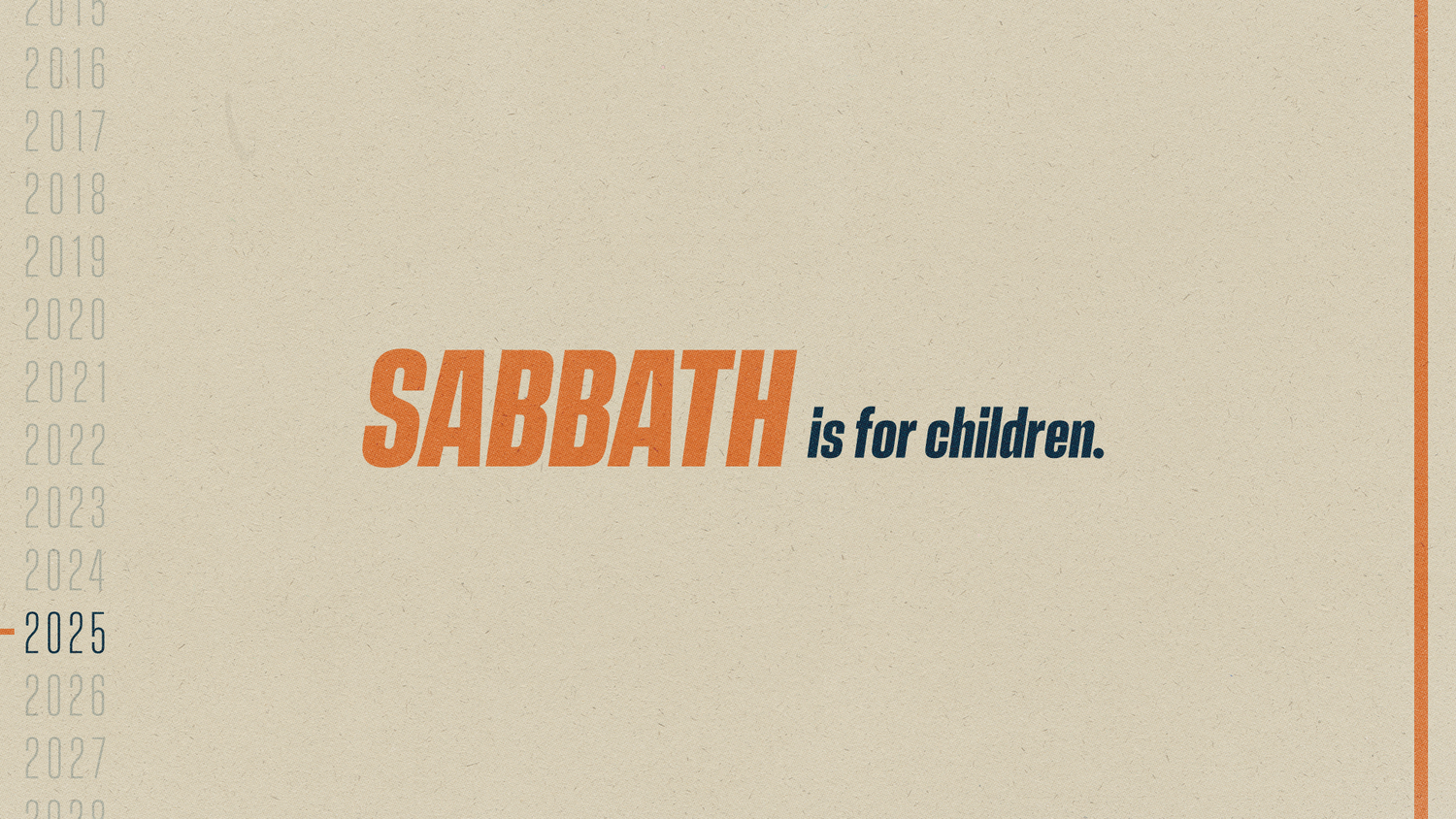 Sabbath is for Children episode artwork