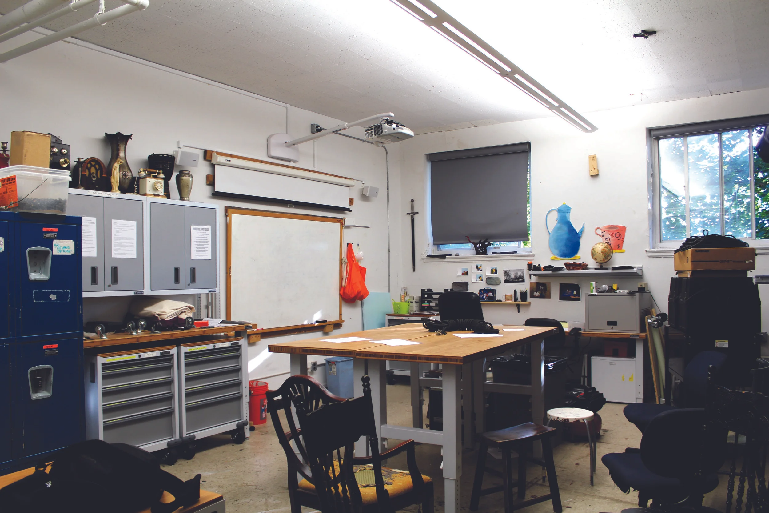 Maya Shabtai/The Riverdale Review The tech theater classroom, where students learn the basics of tech theater,