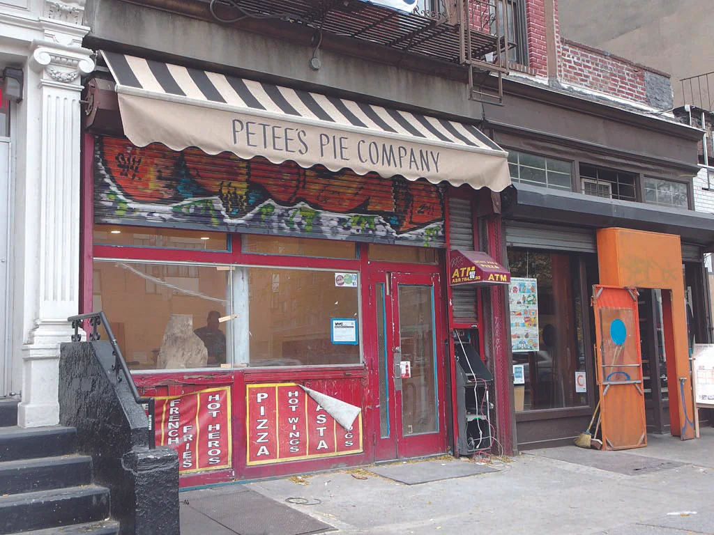 Photo courtesy of Bowery Boogie The Outside of Petee's Pie Company.
