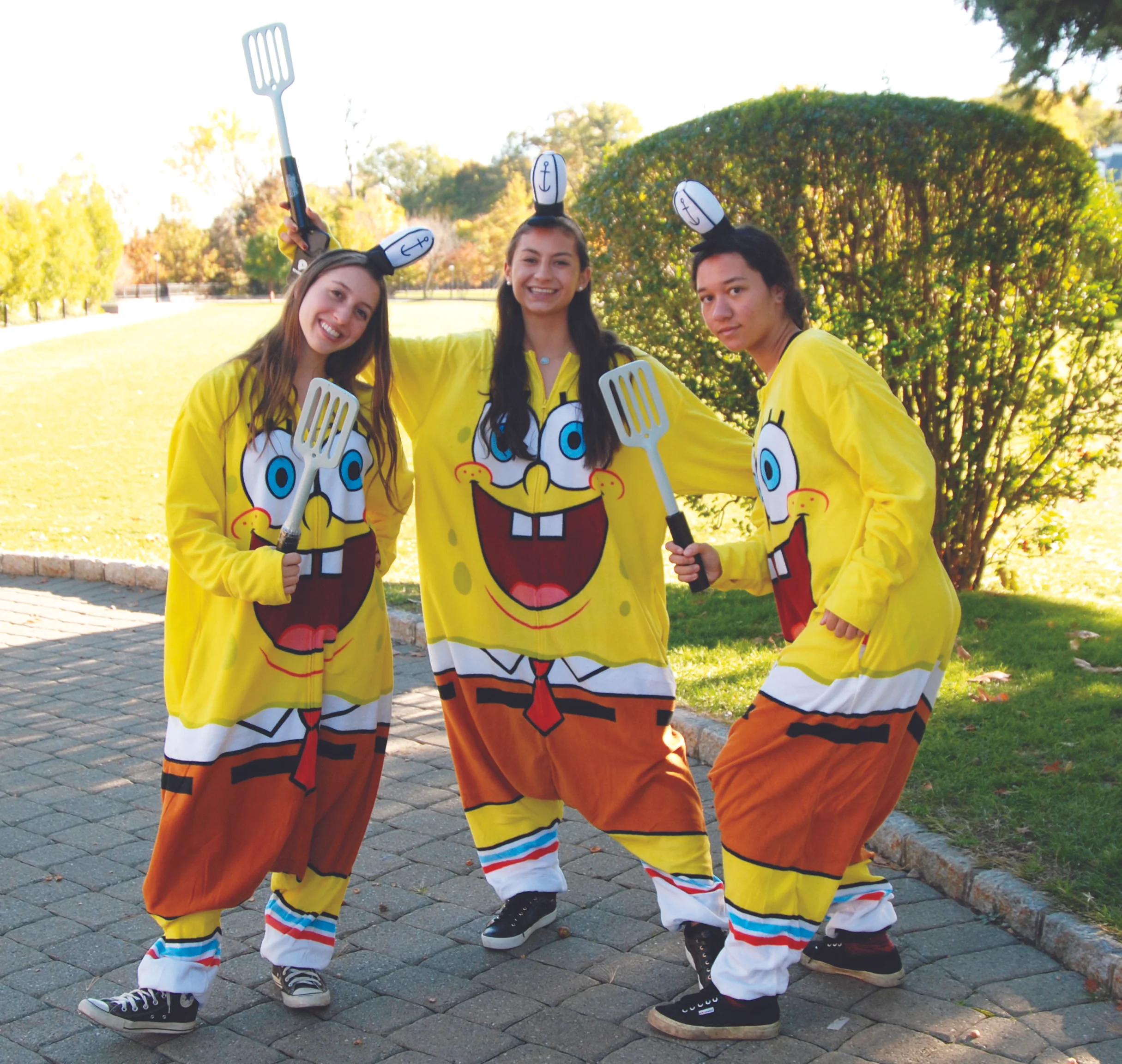 Amanda Simpson/Rivedale Review Seniors of Girls' Varsity SOccer Dress in Spongebob Onsies.
