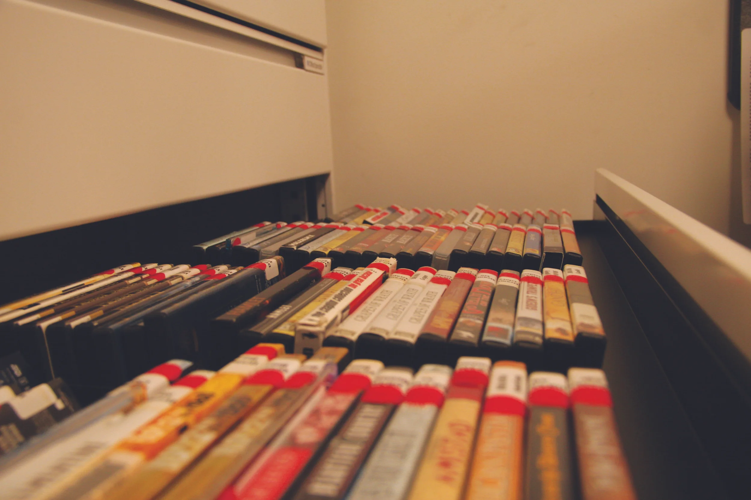 Maya Shabtai/Riverdale Review A portion of the library film section in storage.