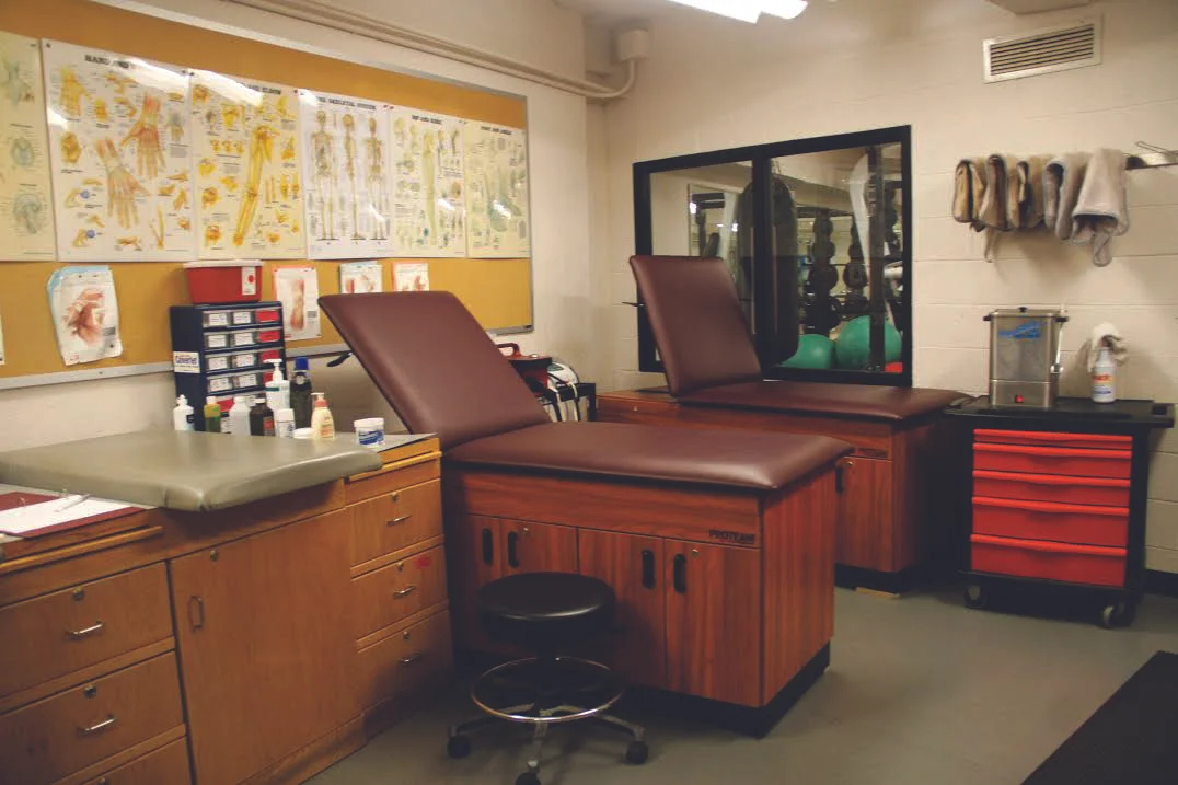 Maya Shabtai/Riverdale Review Resources such as the training room allow athletes to take preventative measures when it comes to sports-related injuries.