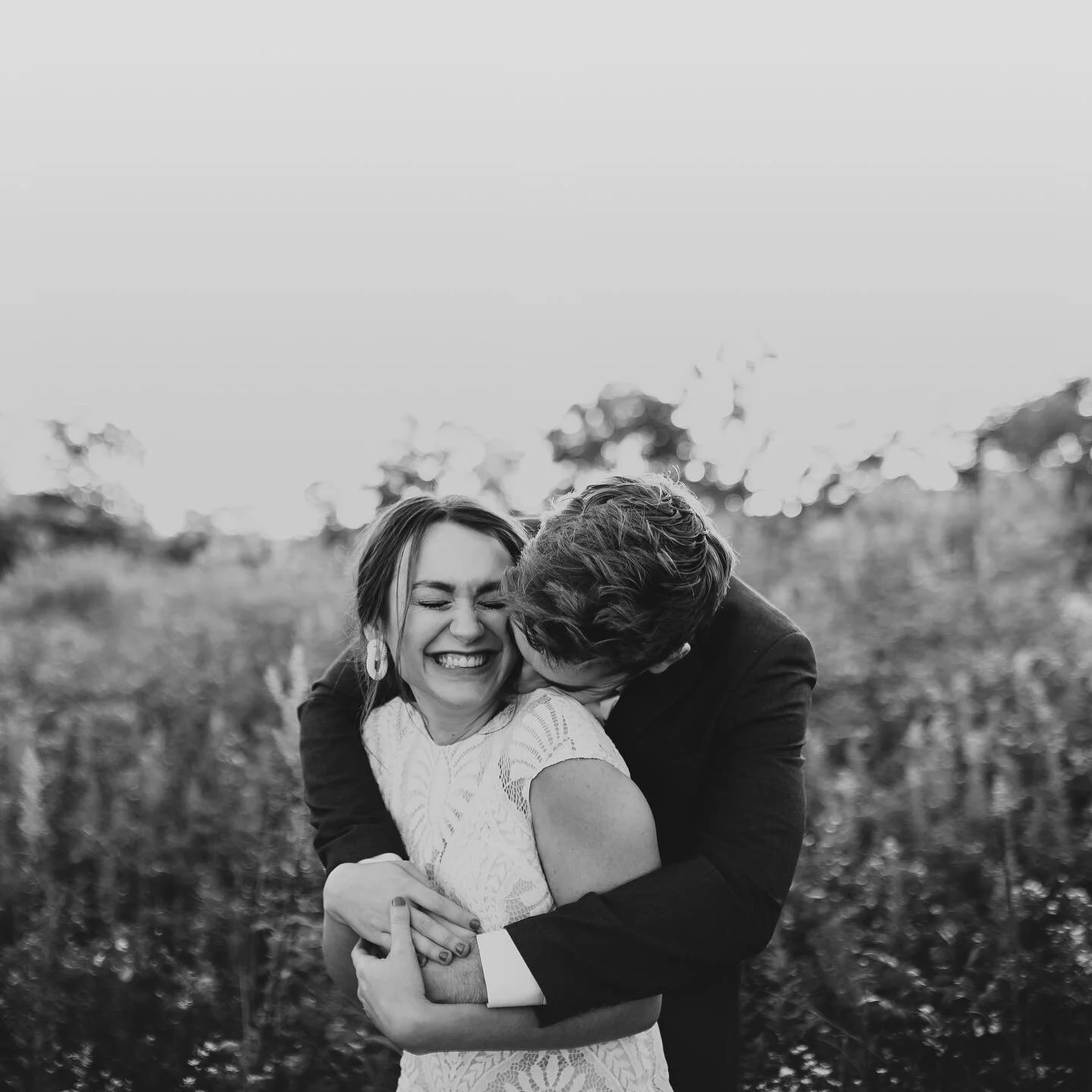 Photographers : here is a great posing tip to get your couple holding each other super close together and get the girl laughing. 

Have the guy stand behind her and hug her and then blow a &ldquo;raspberry&rdquo; into her neck. It is guaranteed to ge