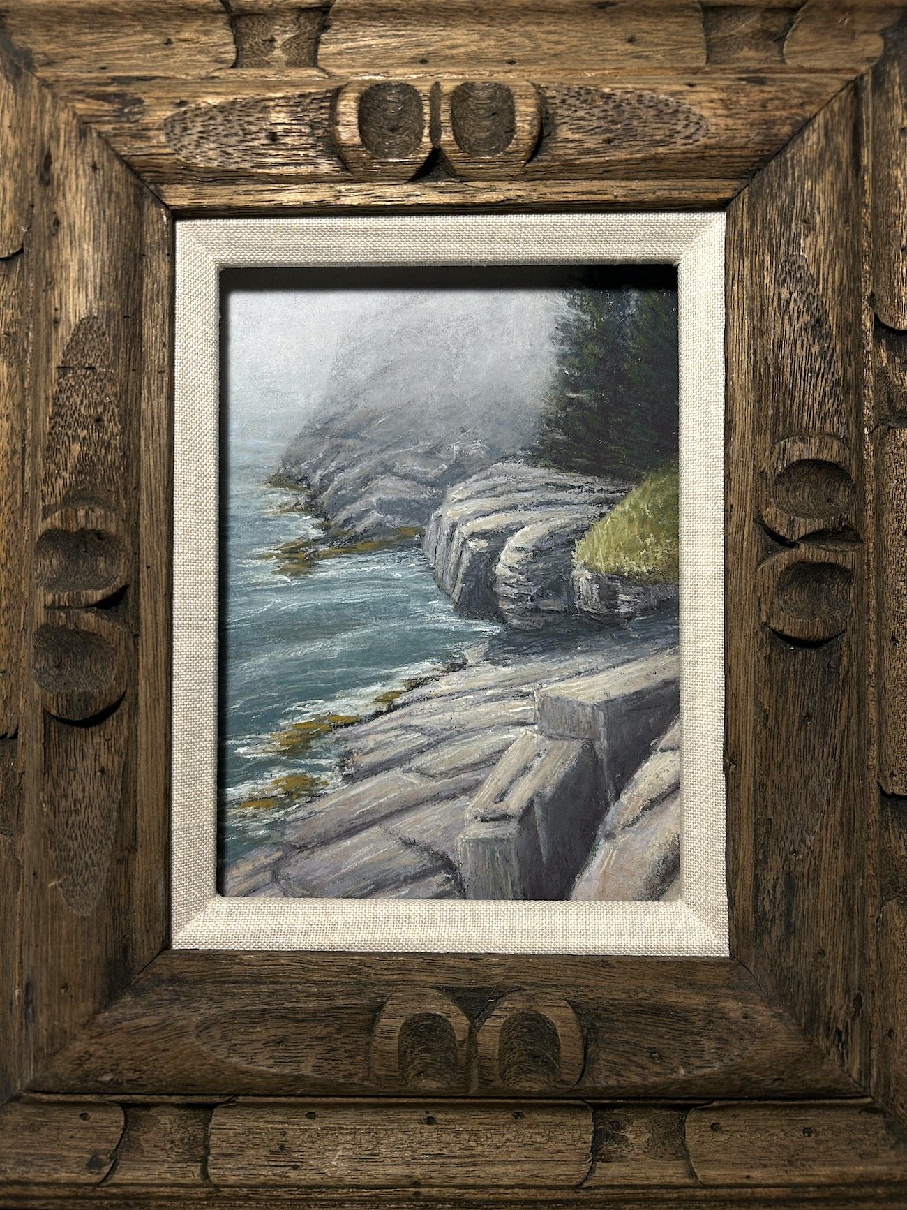 Fog Lifting on Gull Rock.cropped image in frame.jpeg