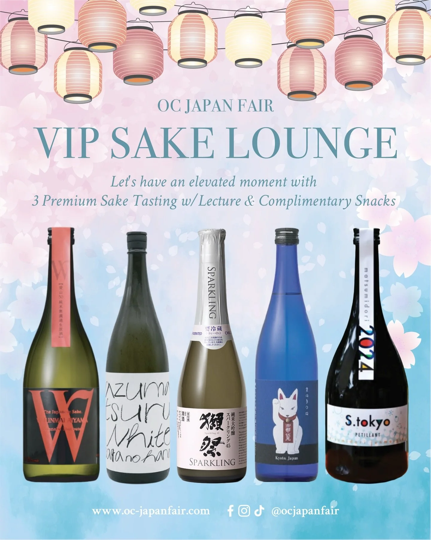 Sip, learn, and discover🍶🇯🇵 Join our VIP Sake Lounge at #ocjapanfair and enjoy:
✨ 3 premium sake tastings
✨ Guided sake lecture
✨ Complimentary snacks

Plus, take it to the next level with an optional sushi pairing🍣

Interested in exploring more?