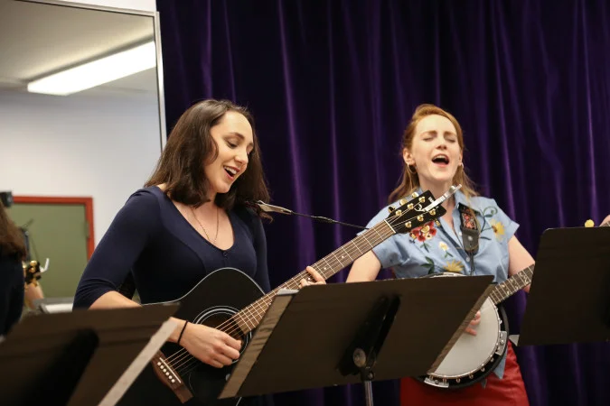 Lauren Patten and Ruby Wolf: NYMF press conference (courtesy of Broadway World)