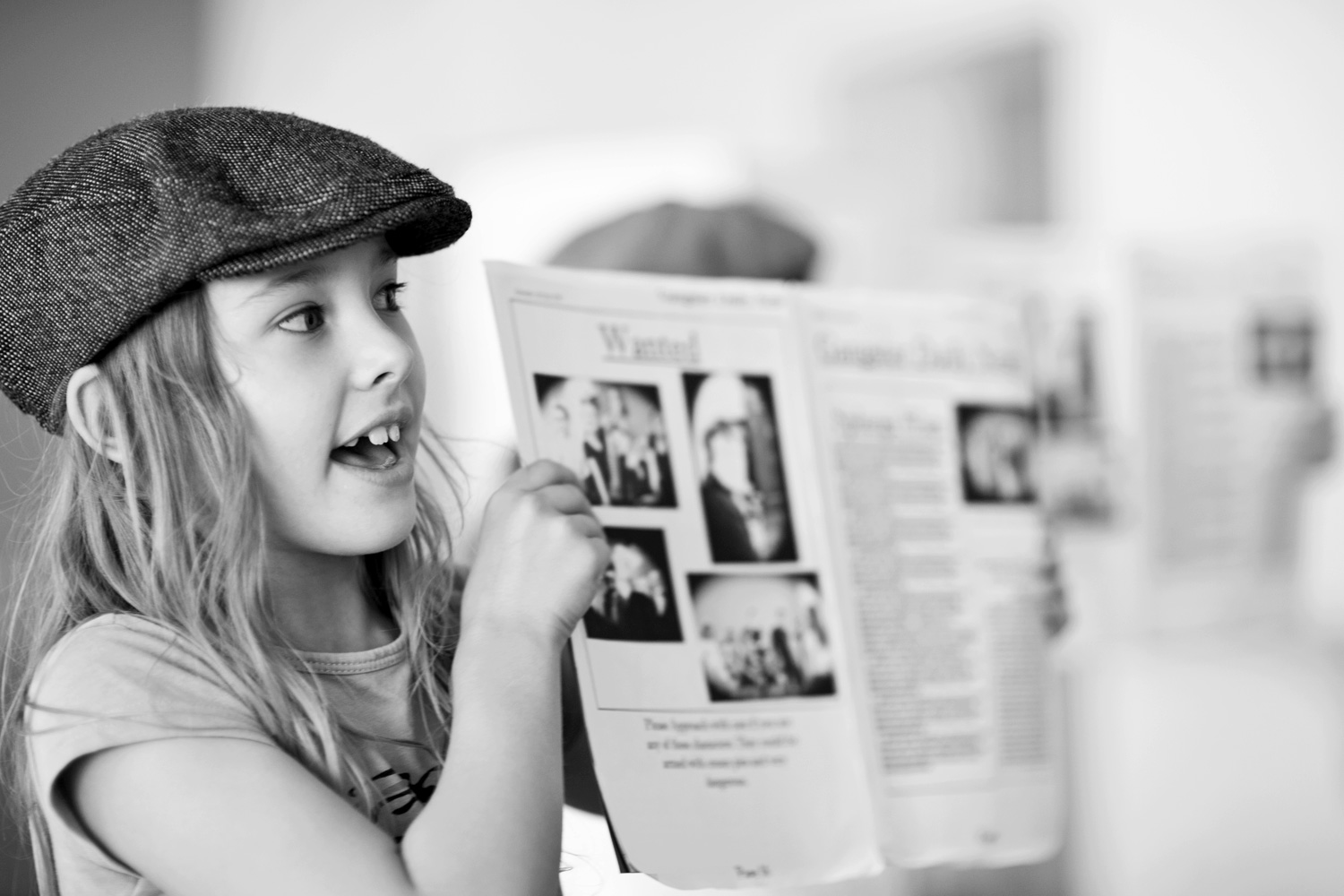 girl singing in costume