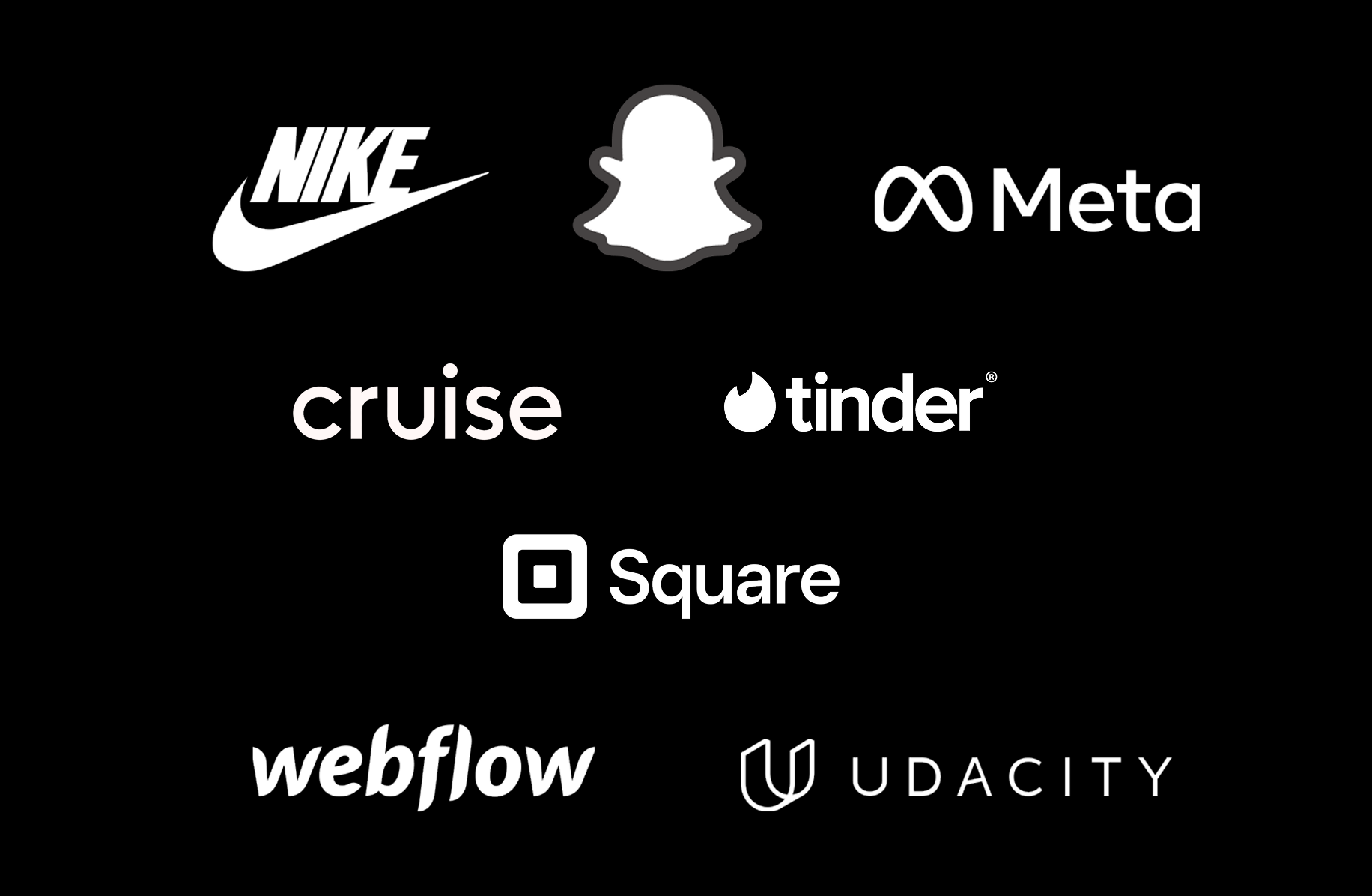 Product designer with experience at Nike, Snap, Meta, Cruise, Tinder, Square, Webflow, Udacity