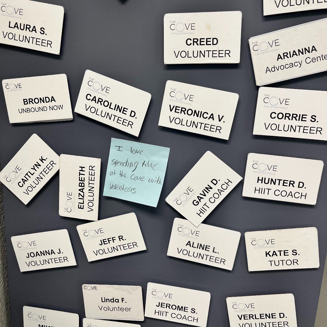 This week is #VolunteerAppreciationWeek and if you are a current volunteer or have volunteered with us in the past, your commitment is so invaluable. 

At The Cove, our volunteers participate in an array of things: 

- acting as mentors to Cove youth