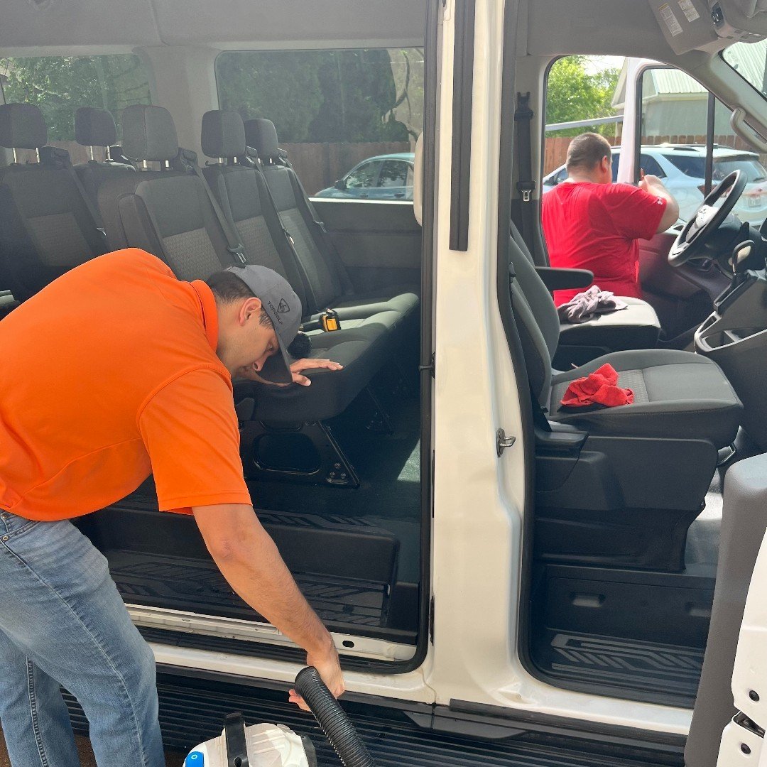 A clean vehicle and teenagers don't go hand in hand. Especially when you're transporting an entire group of young people each night. 

As much as we try to have Cove youth clean up after themselves, somehow, there's always some sort of mess. 

Crumbs