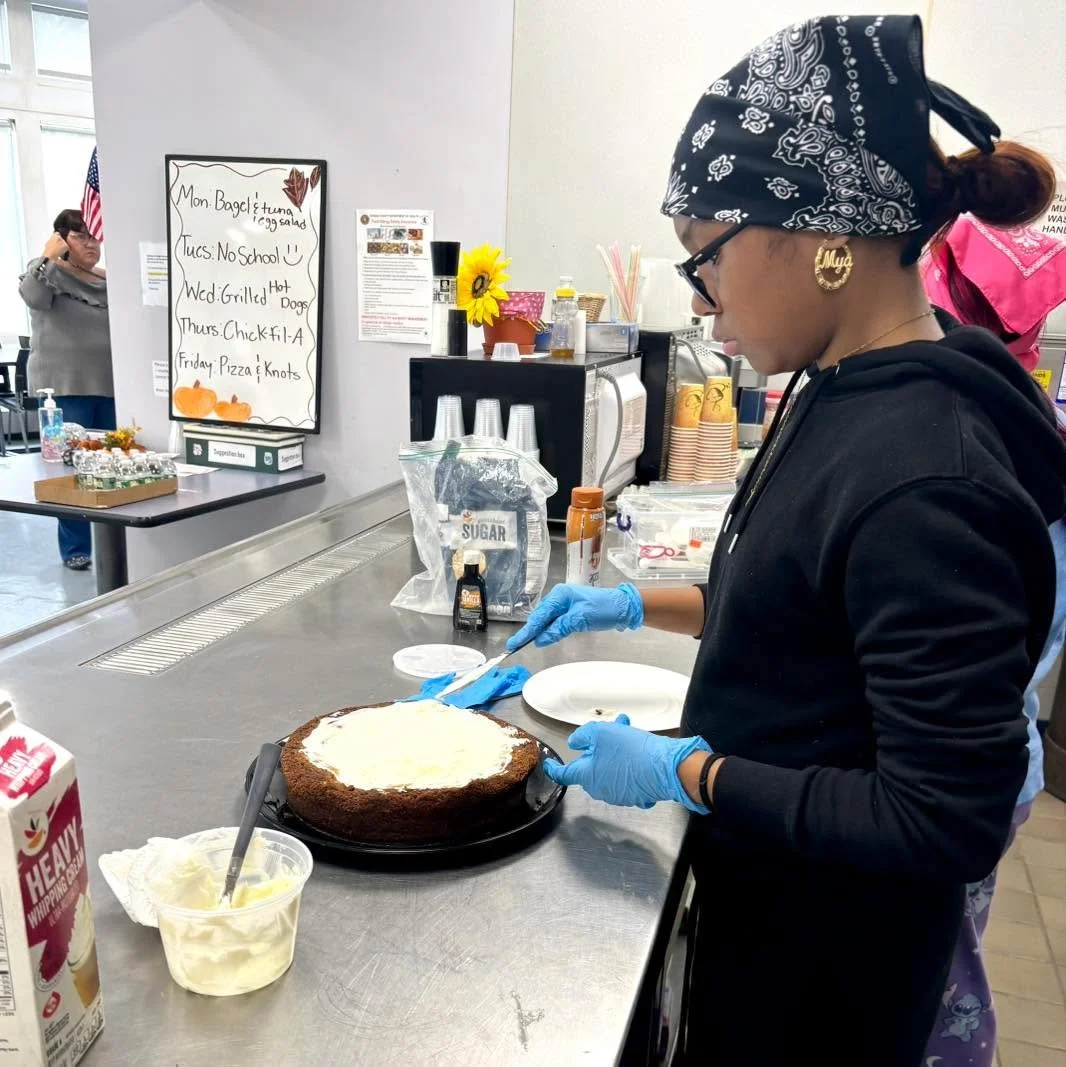Our Culinary Class is getting into the Thanksgiving spirit&mdash;and it smells amazing in here! 

On Friday, students baked a pumpkin cheesecake that&rsquo;s been declared absolutely delicious by everyone lucky enough to snag a slice. Through hands-o